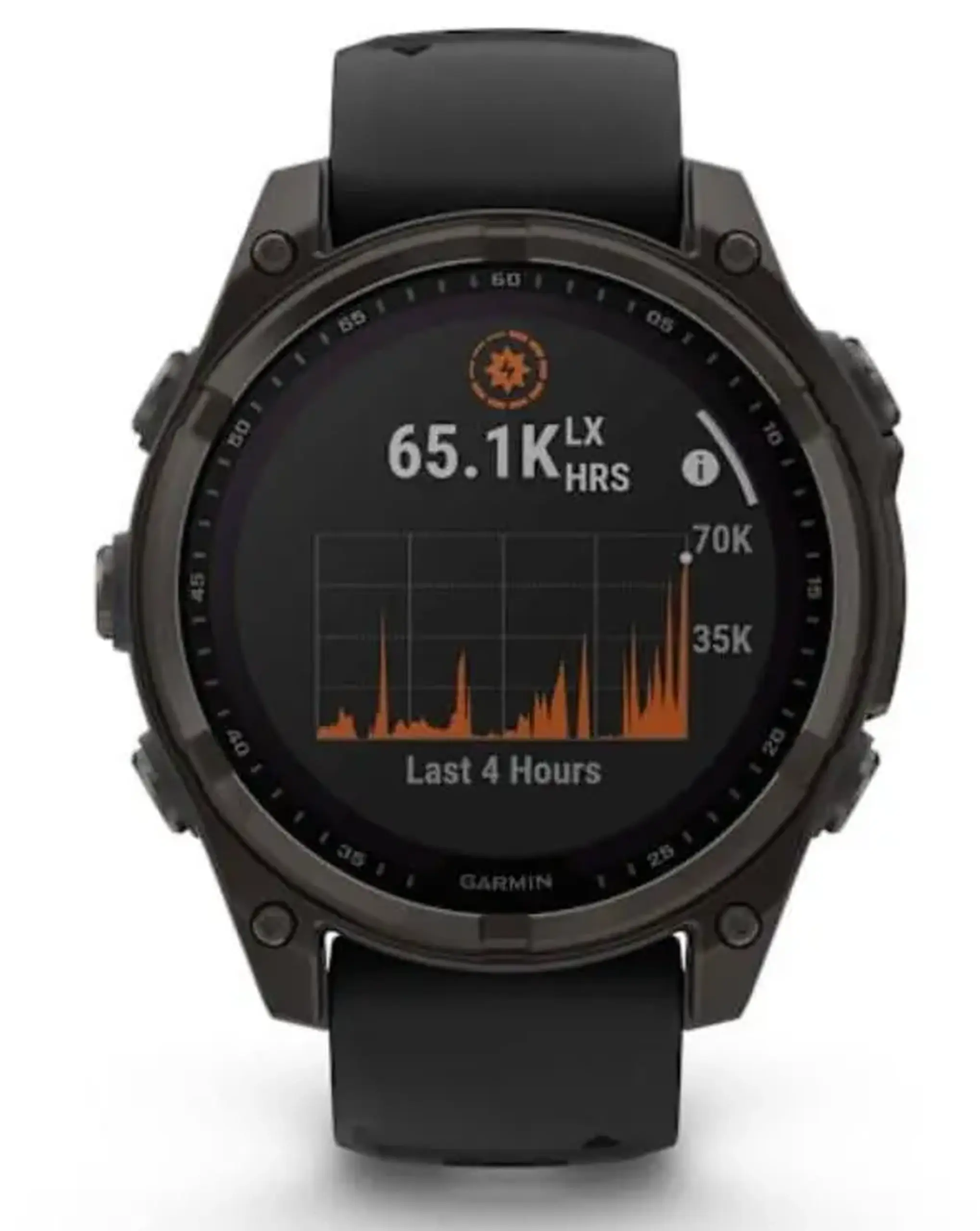 Ceas inteligent Garmin Fenix 8 – 47 mm, Solar, Sapphire, Carbon Gray DLC Titanium with Black (010-02906-11)
