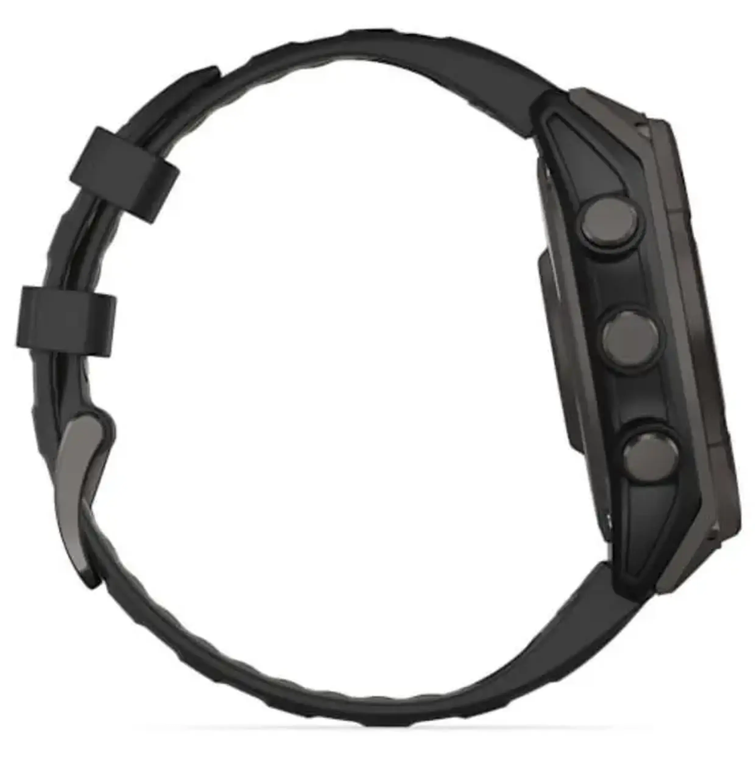 Ceas inteligent Garmin Fenix 8 – 47 mm, Solar, Sapphire, Carbon Gray DLC Titanium with Black (010-02906-11)