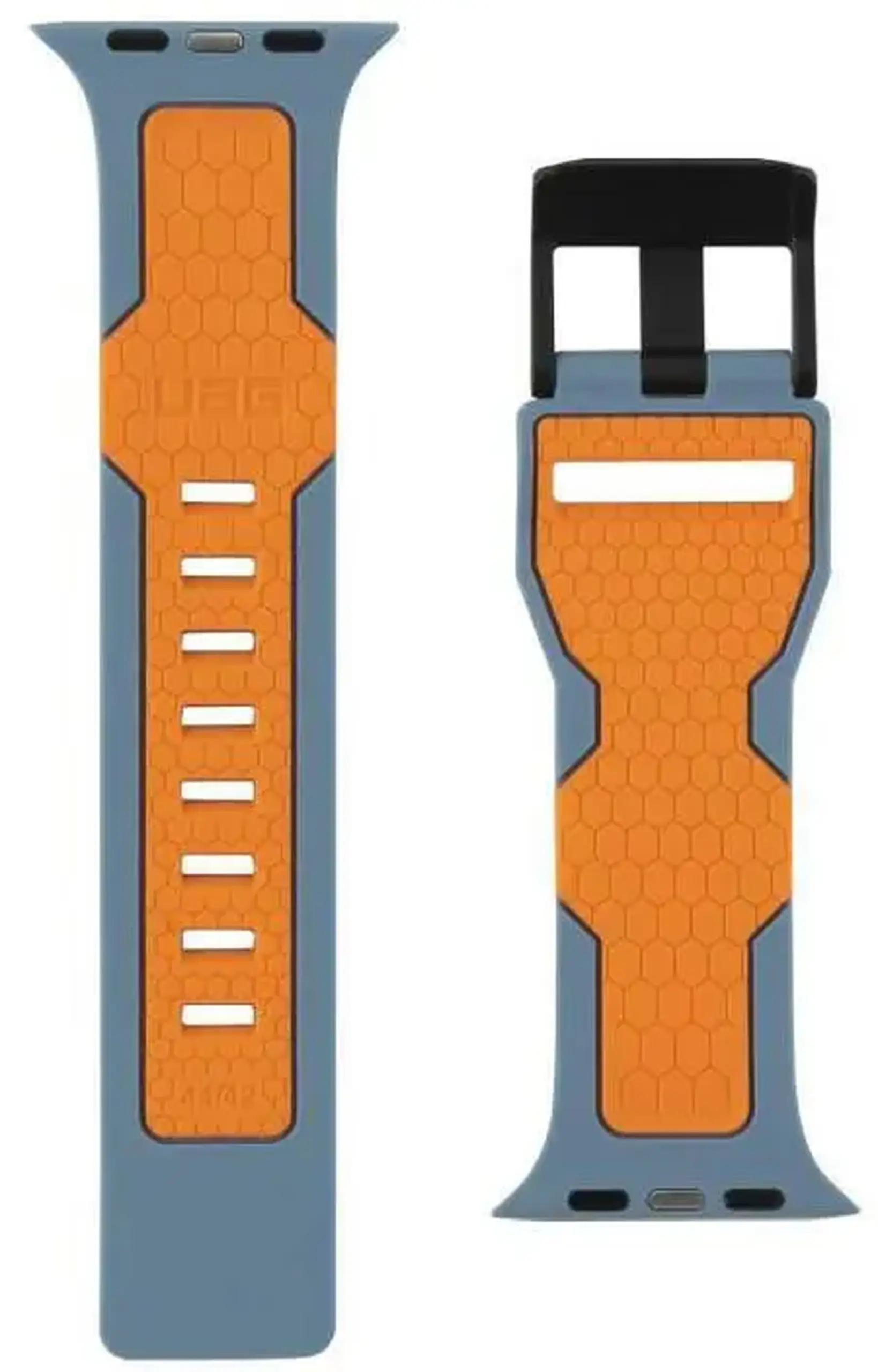 Curea UAG 19148D115497, Apple Watch 44/42 Civilian Strap, Slate/Orange