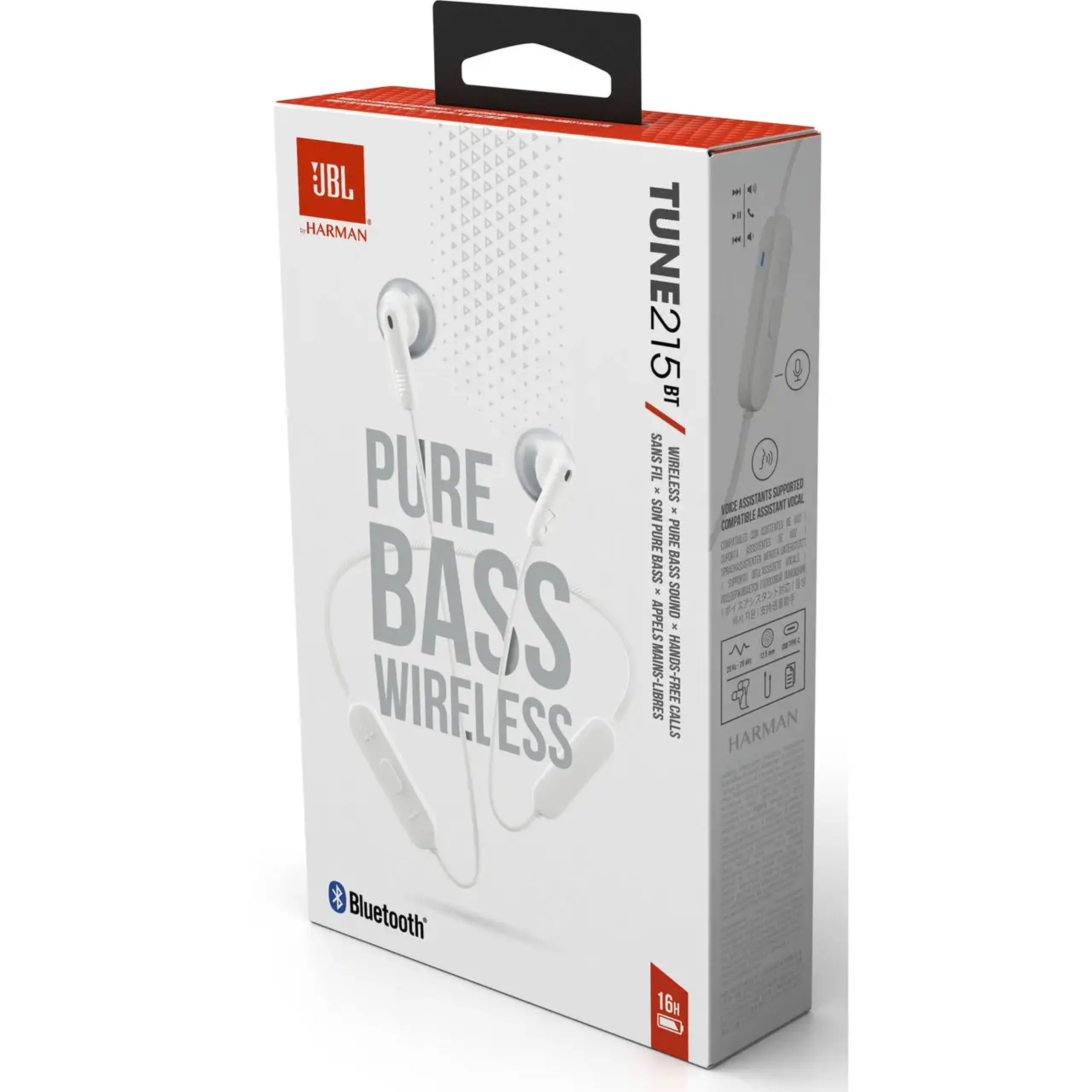 Căști fără fir JBL Tune 215BT White