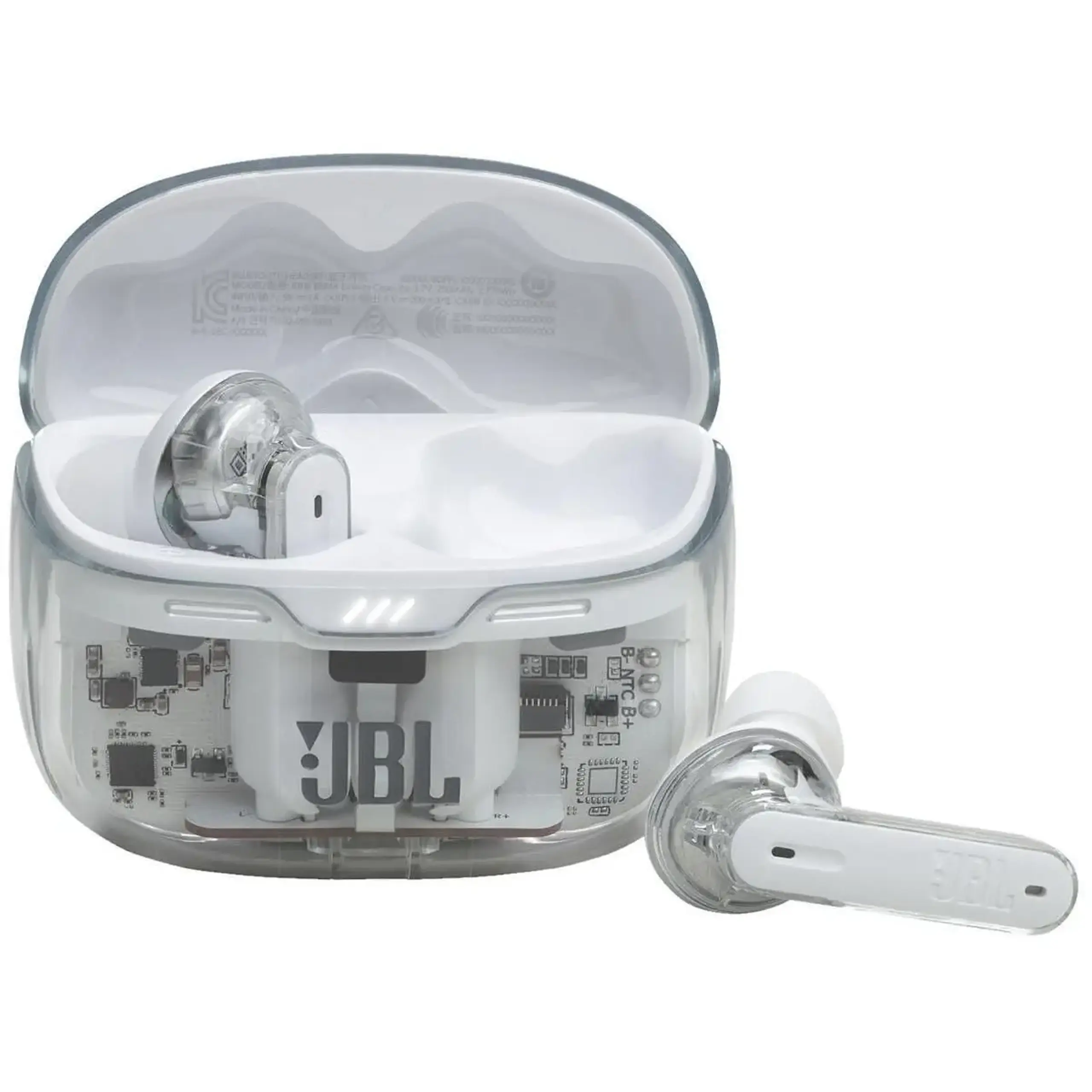 Căști fără fir JBL Tune Beam Ghost White