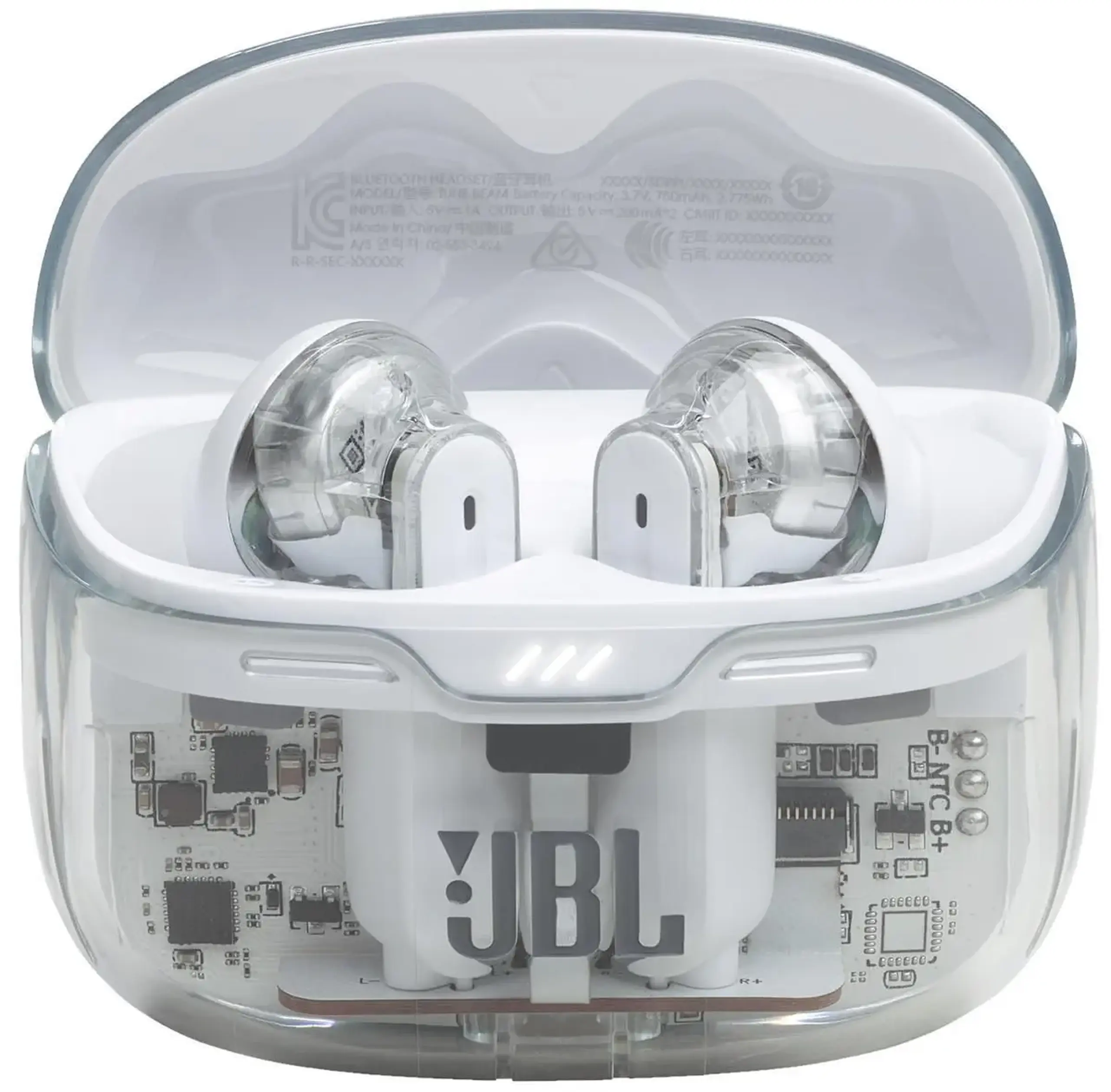 Căști fără fir JBL Tune Beam Ghost White
