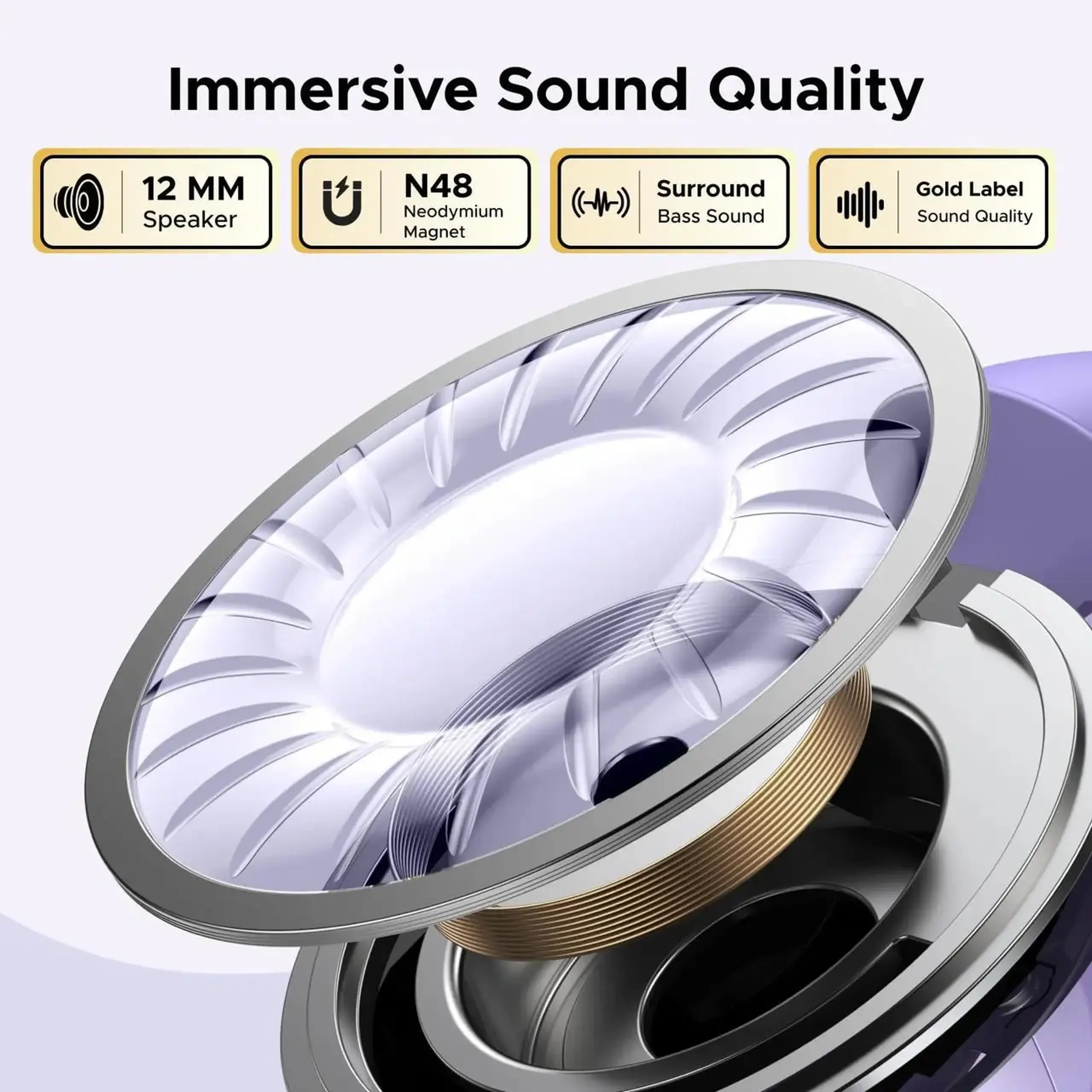 Căști fără fir Ugreen 55430, Open Ear HiTune S3 | WS209, Purple