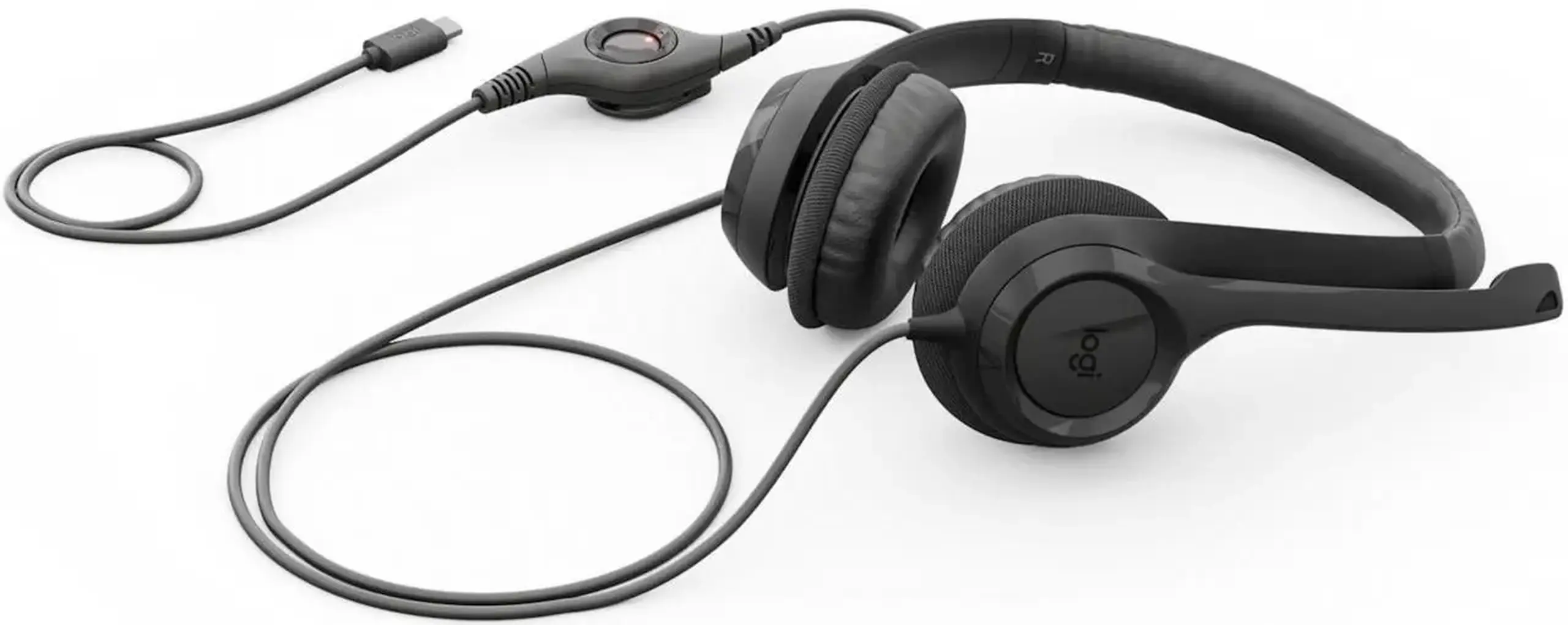 Căști cu fir Logitech H390 Black, USB-C