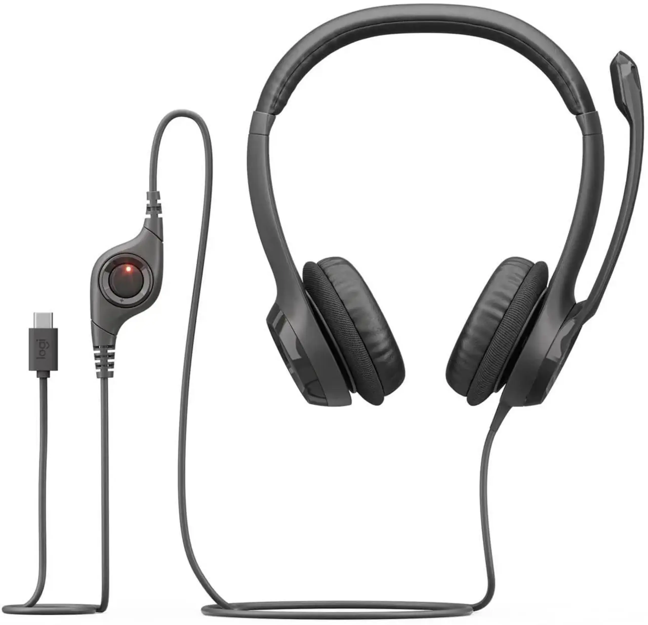 Căști cu fir Logitech H390 Black, USB-C