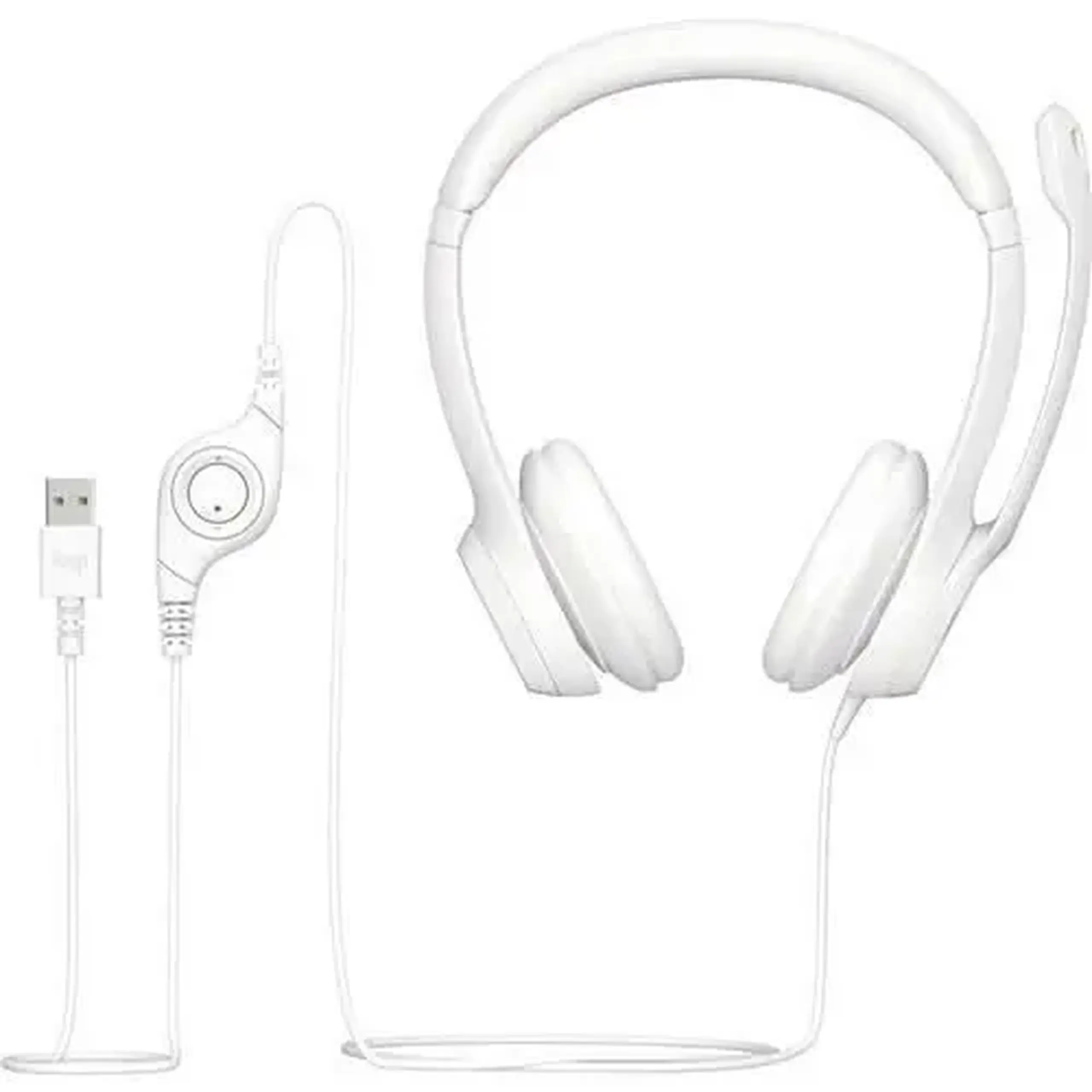 Căști cu fir Logitech H390 White