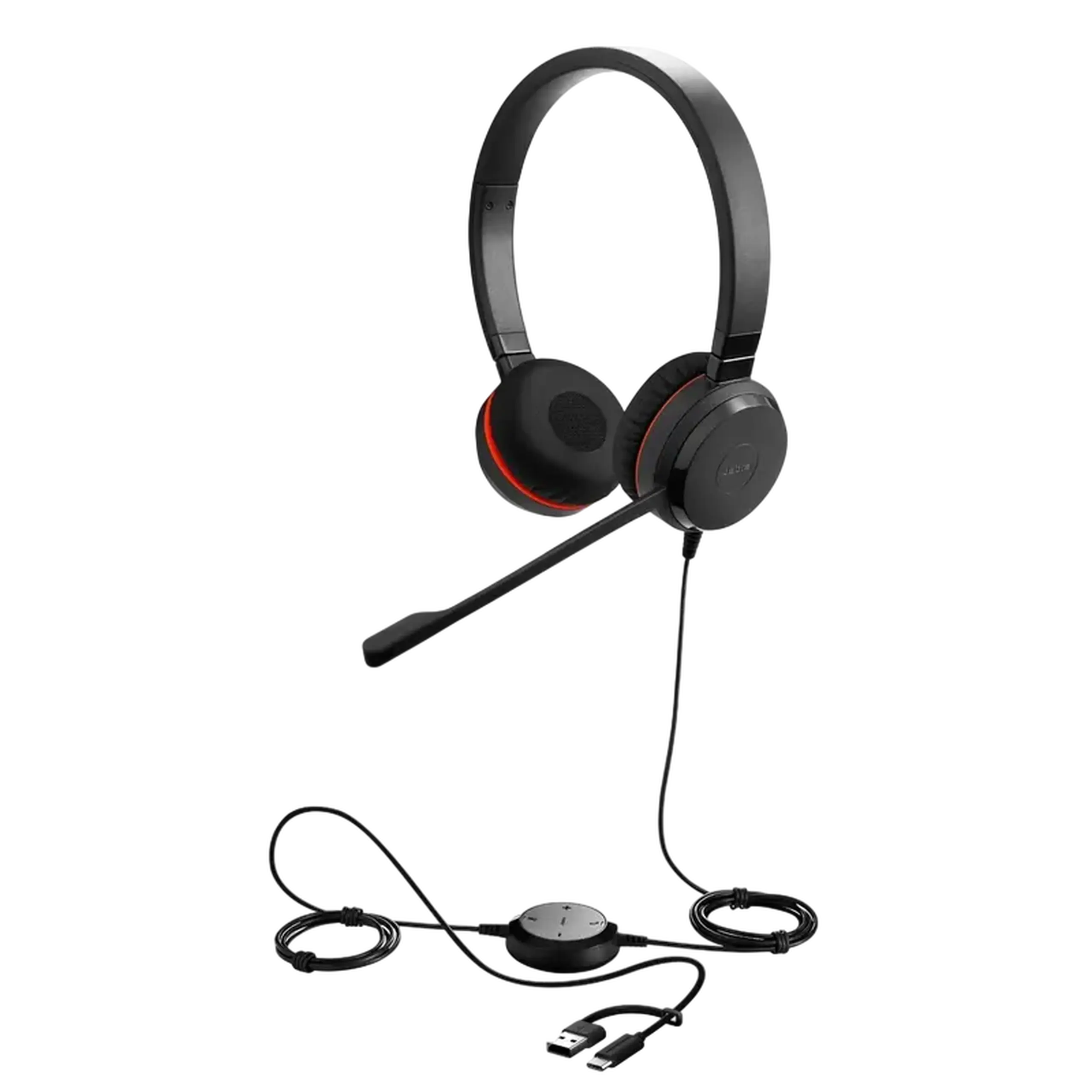 Headset Jabra Evolve 30 II, Stereo MS, USB C/A adapter, Black