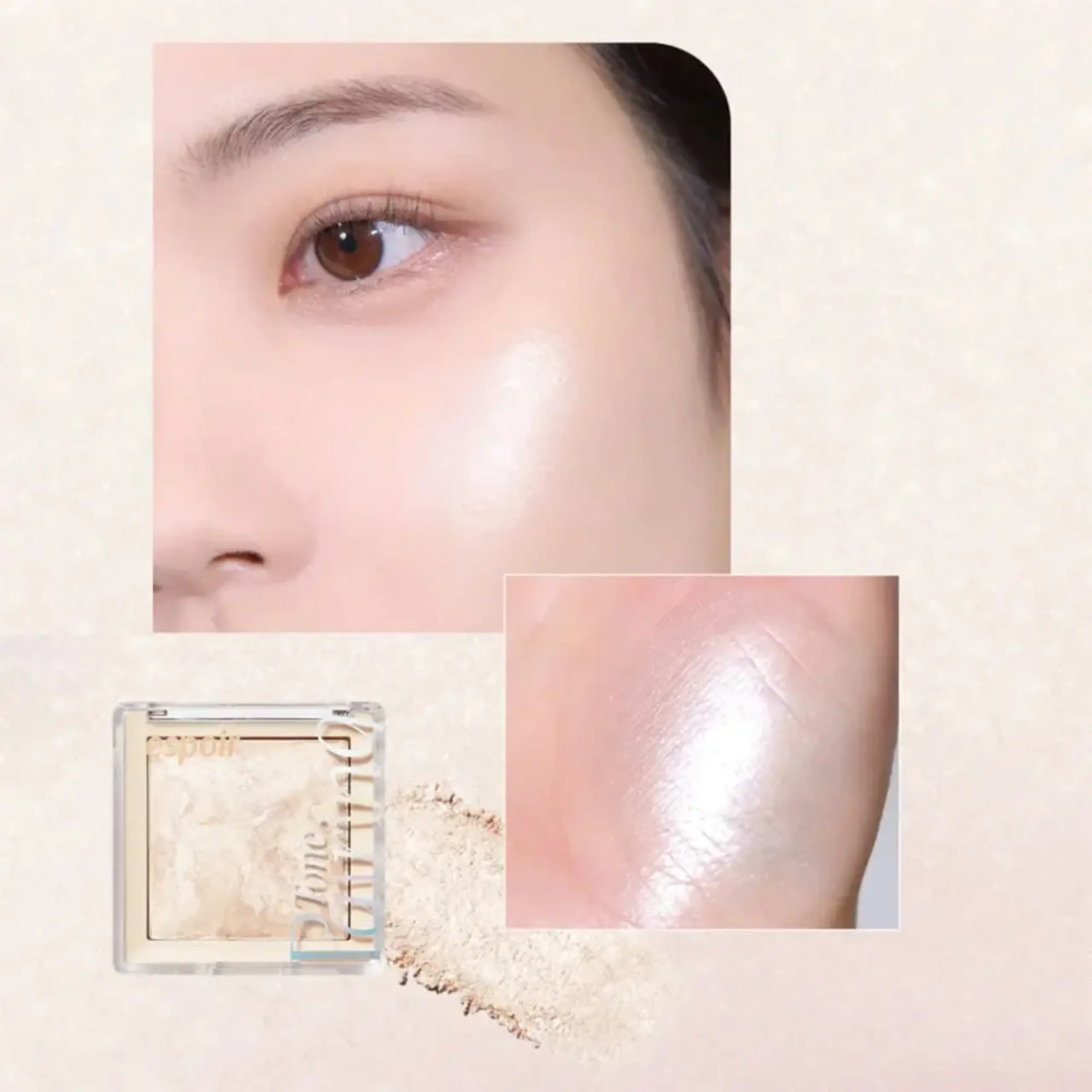 Iluminator-pudră Espoir Tone Pairing Highlighter # 1 Seashell