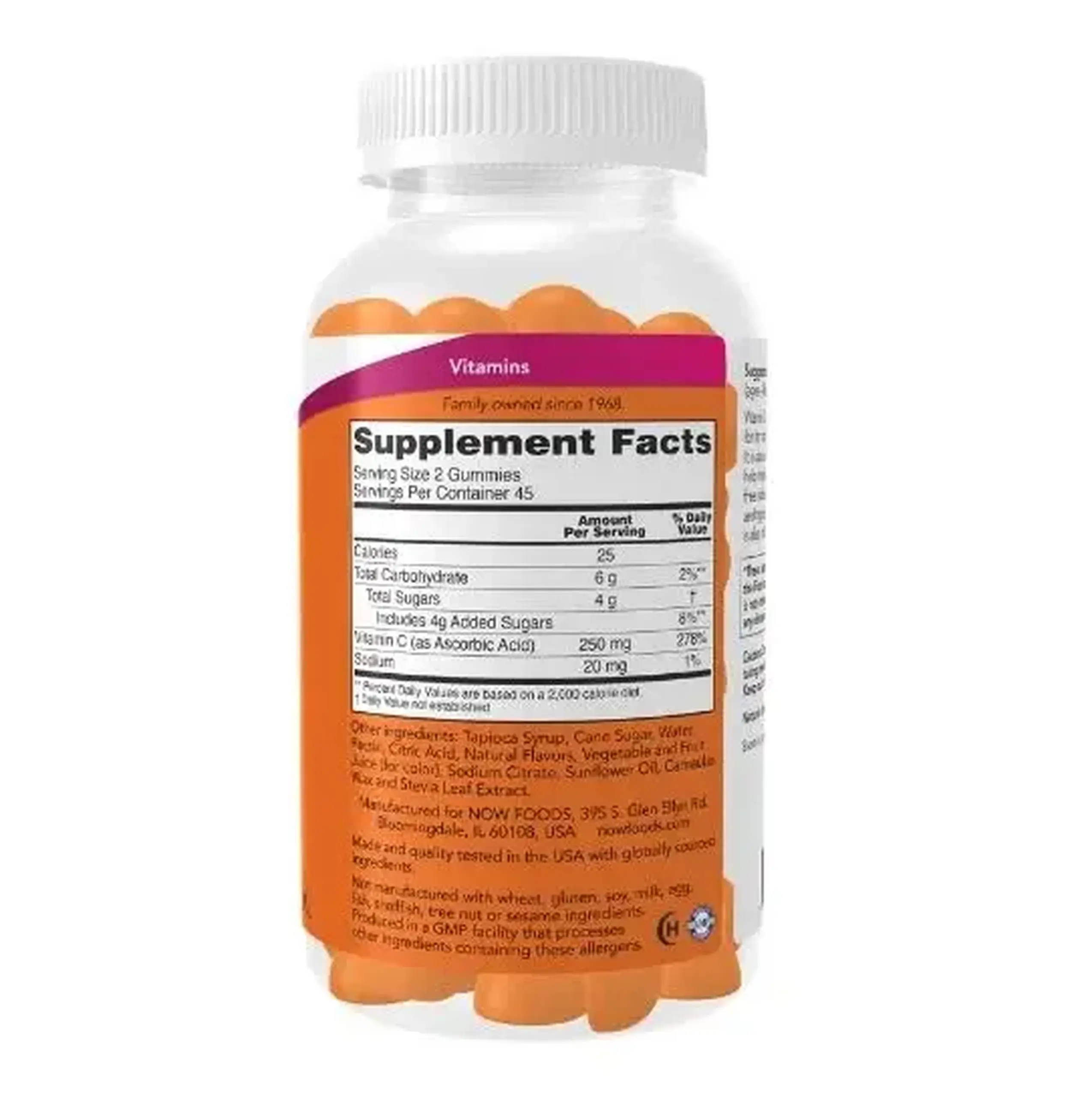 Now Foods, Vitamin C Gummies, 90 jeleuri
