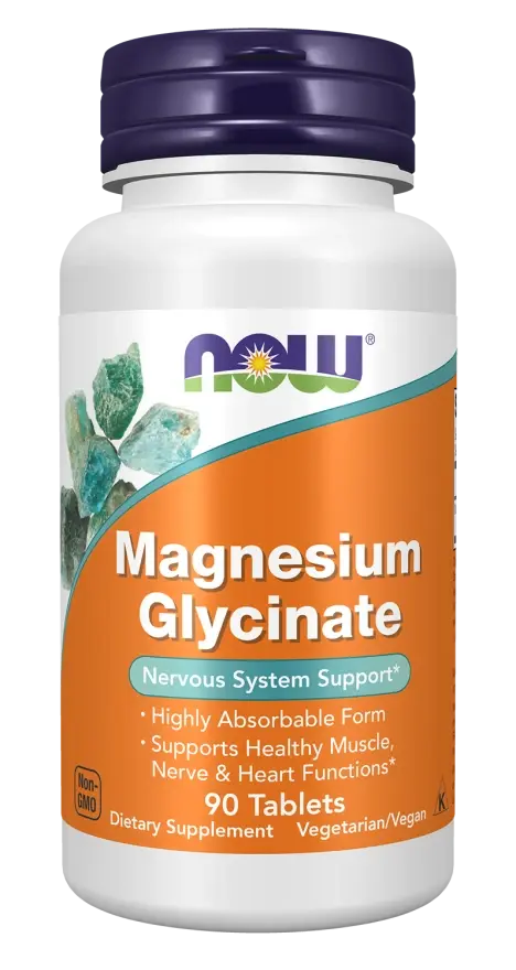 Now Foods, Magnesium Glycinate, 90 tablete