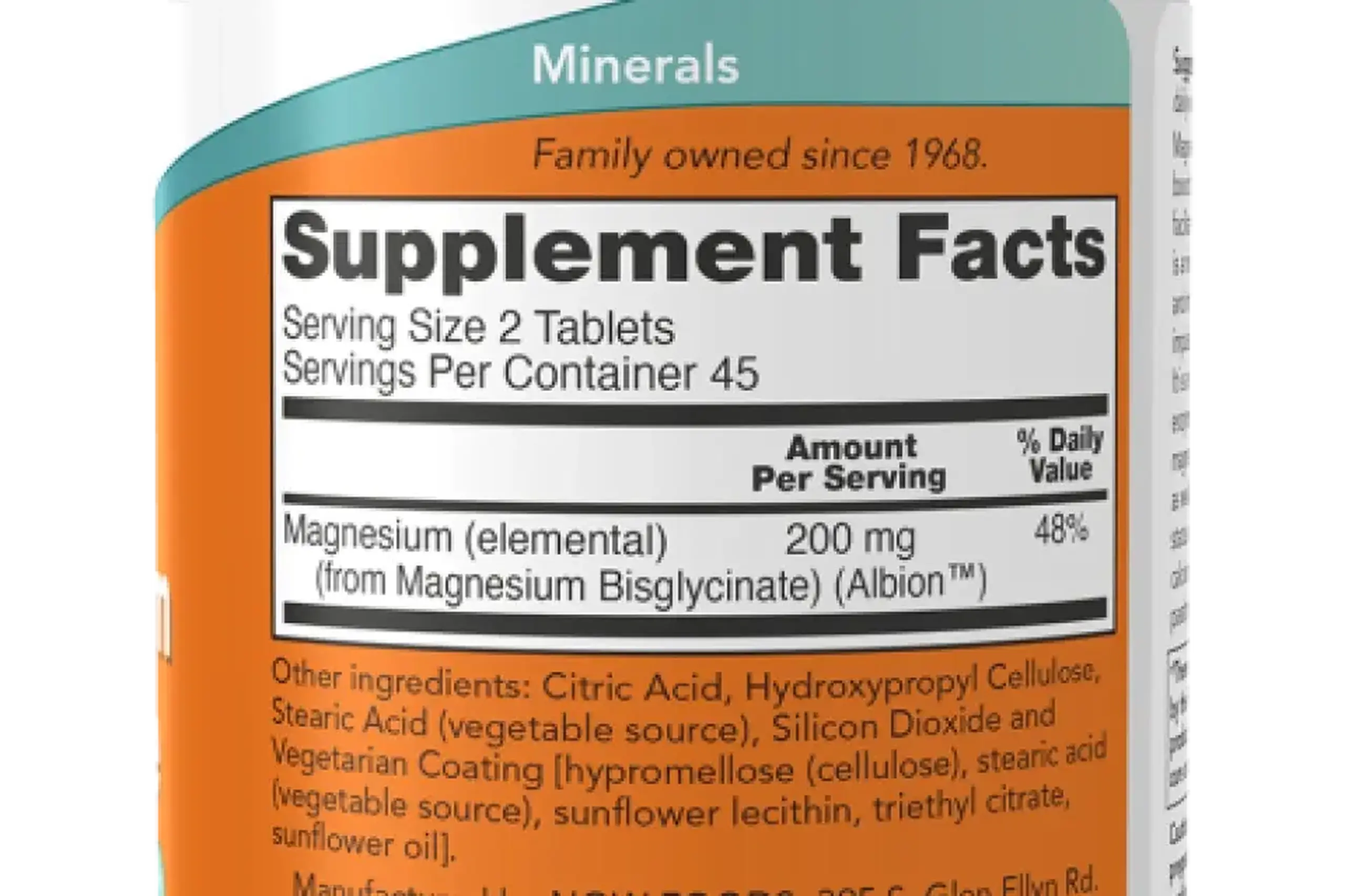 Now Foods, Magnesium Glycinate, 90 tablete