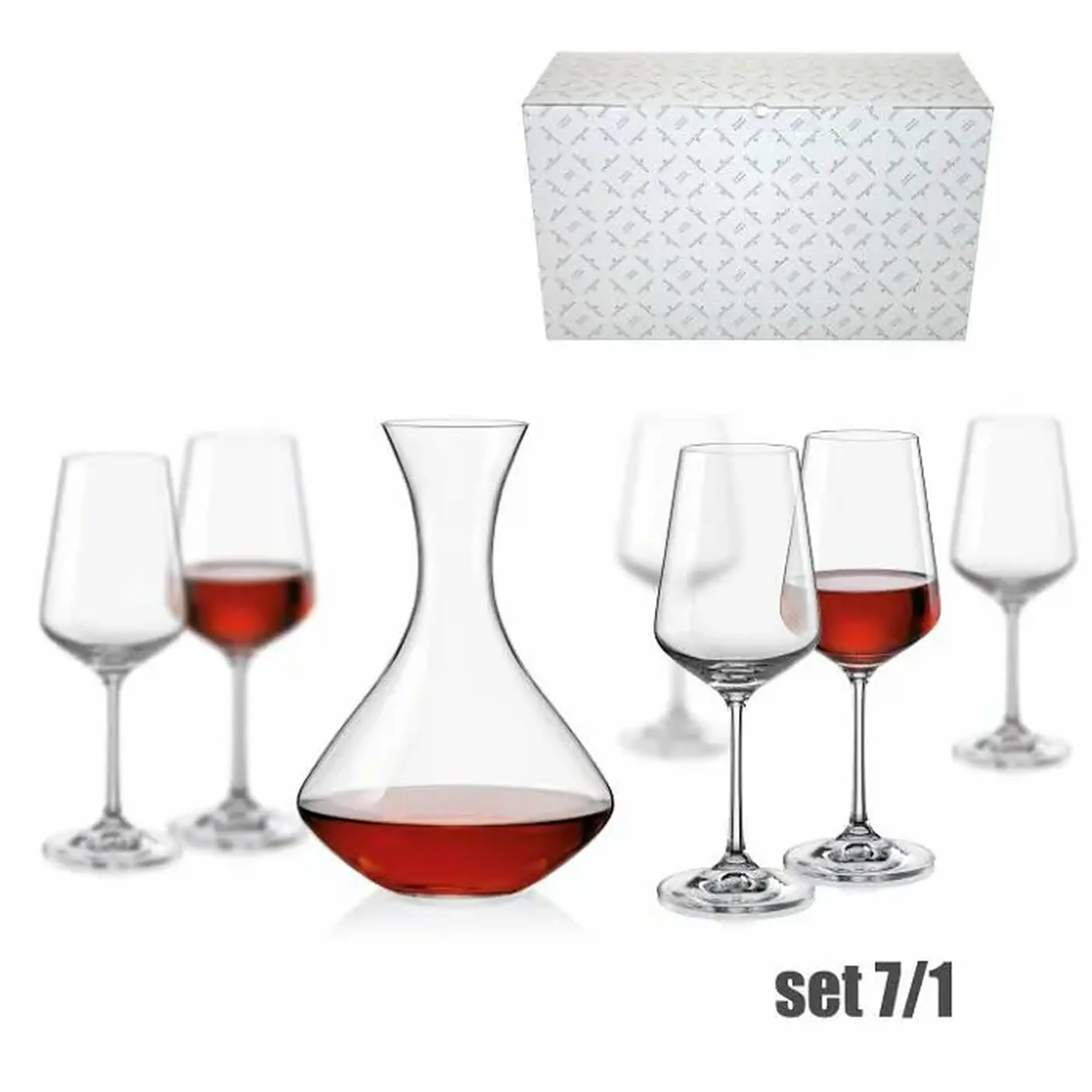 Set pentru vin Sandra 7 piese cu 6 pahare și decanter