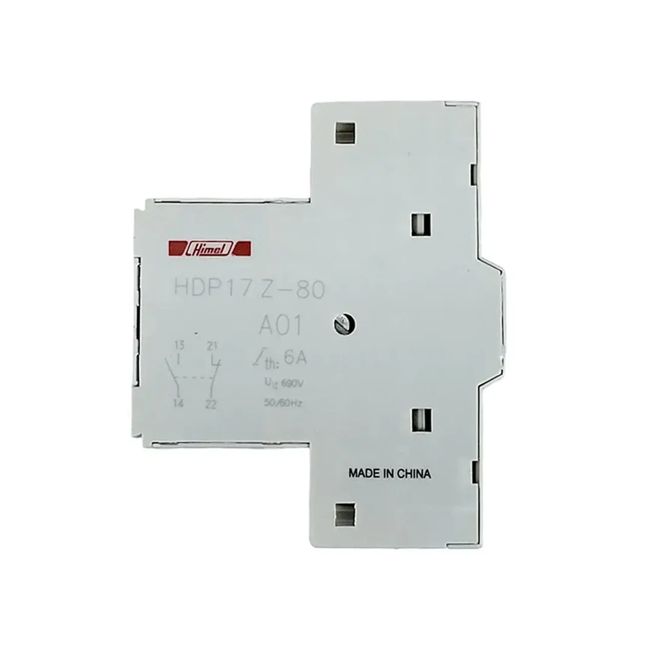 Contact auxiliar HDP17Z-80 A01 40 - 80 A 1NO+1NC 50/60 Hz Himel