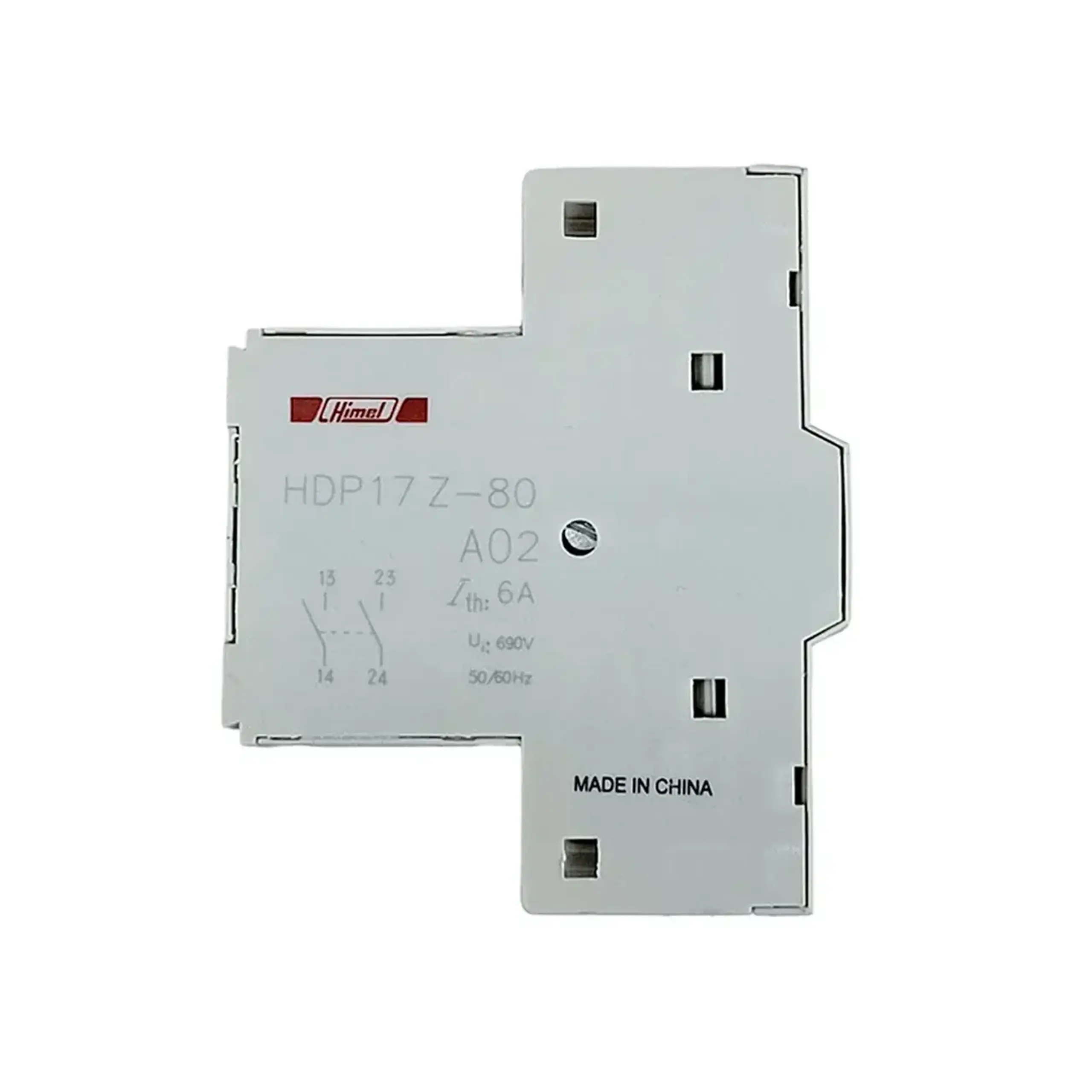 Contact auxiliar HDP17Z-80 A02 40 - 80 A 2NO 50/60 Hz Himel