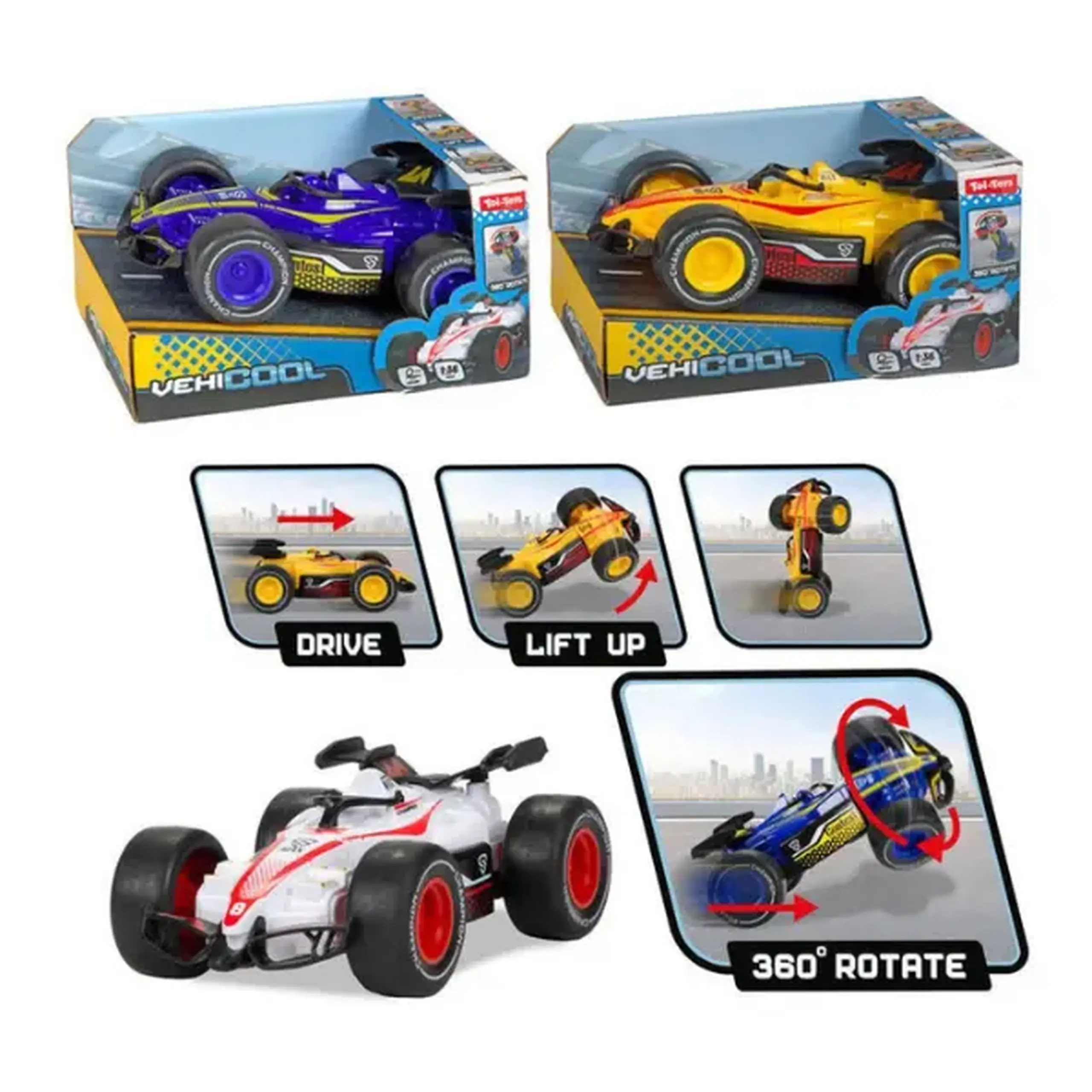 Mașinuță de curse „Formula 360” cu mecanism cu fricțiune, 3 modele