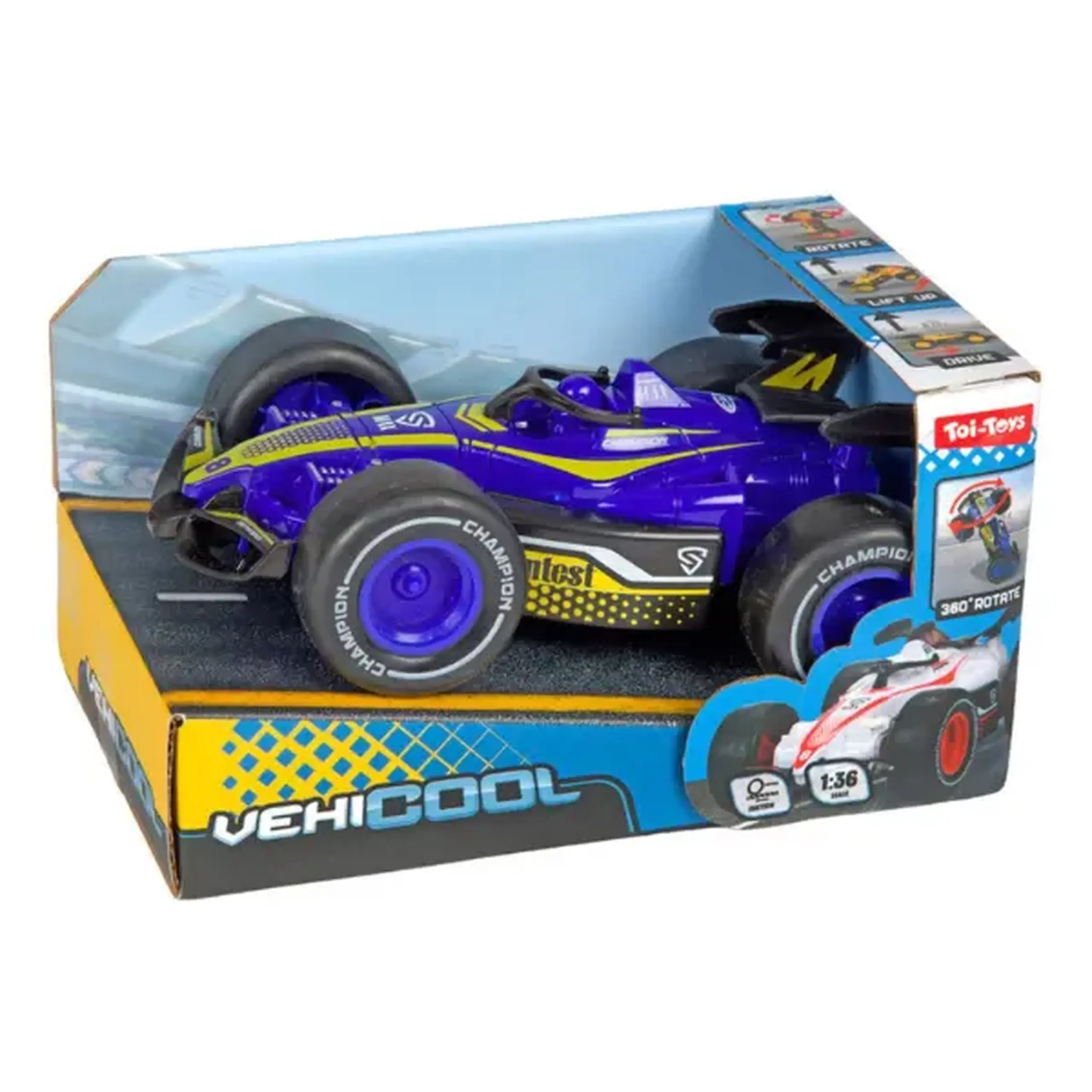 Mașinuță de curse „Formula 360” cu mecanism cu fricțiune, 3 modele