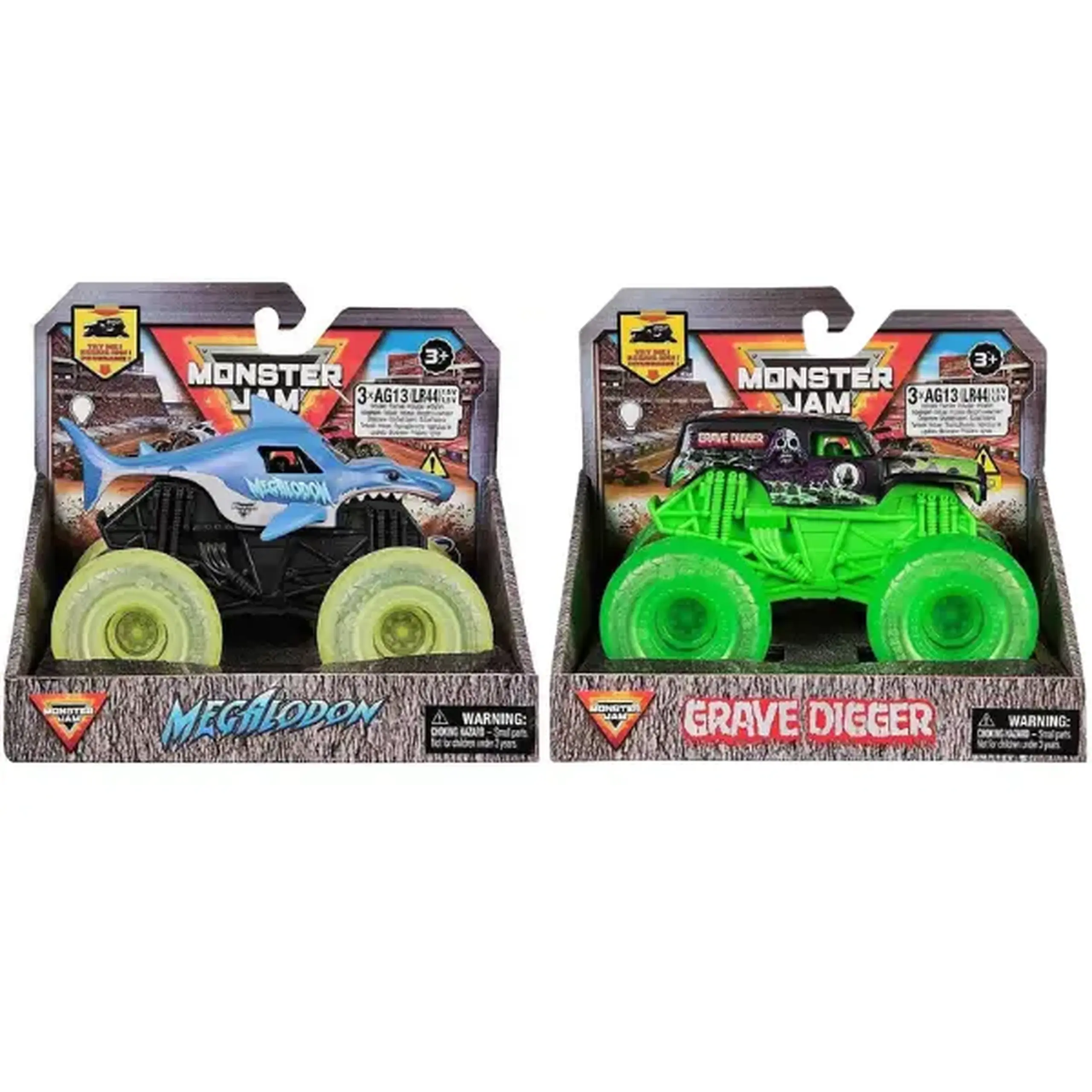 1:43 Mașinuță Monster Jam cu roți luminoase, 2 modele