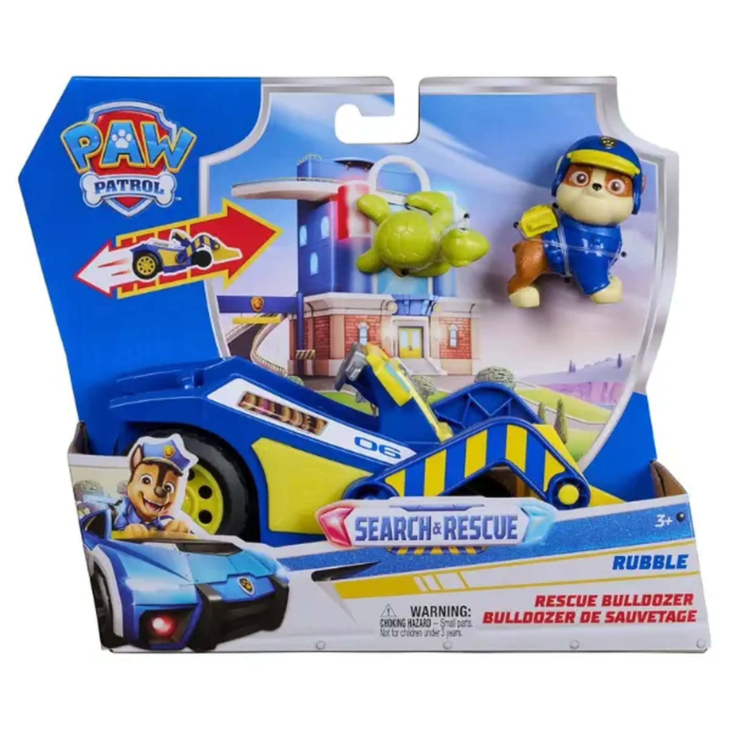 Set de joacă „Patrula Cățelușilor” Rubble cu buldozer și figurină