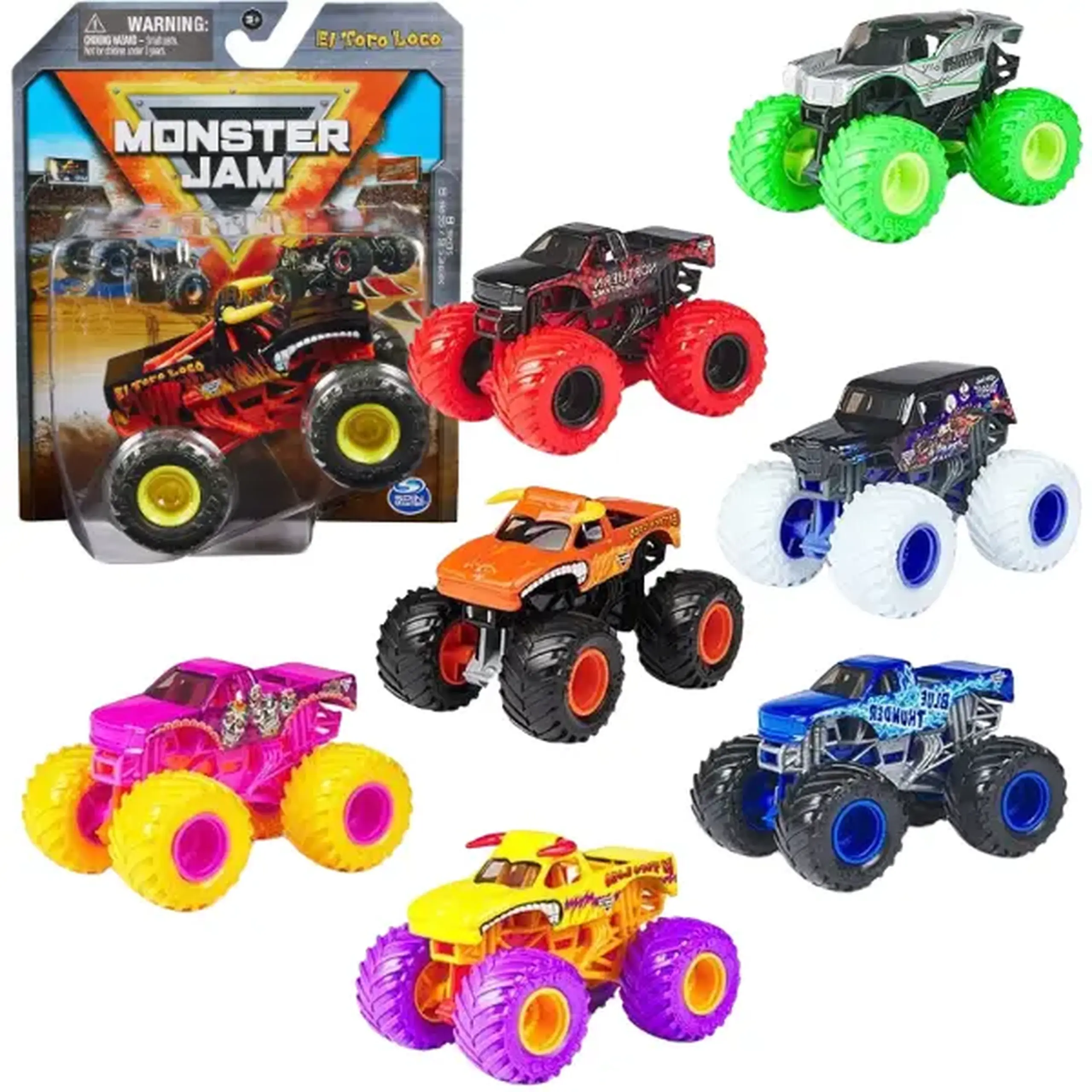 Mașinuță de colecție Monster Jam True Metal, scară 1:64, 6 modele