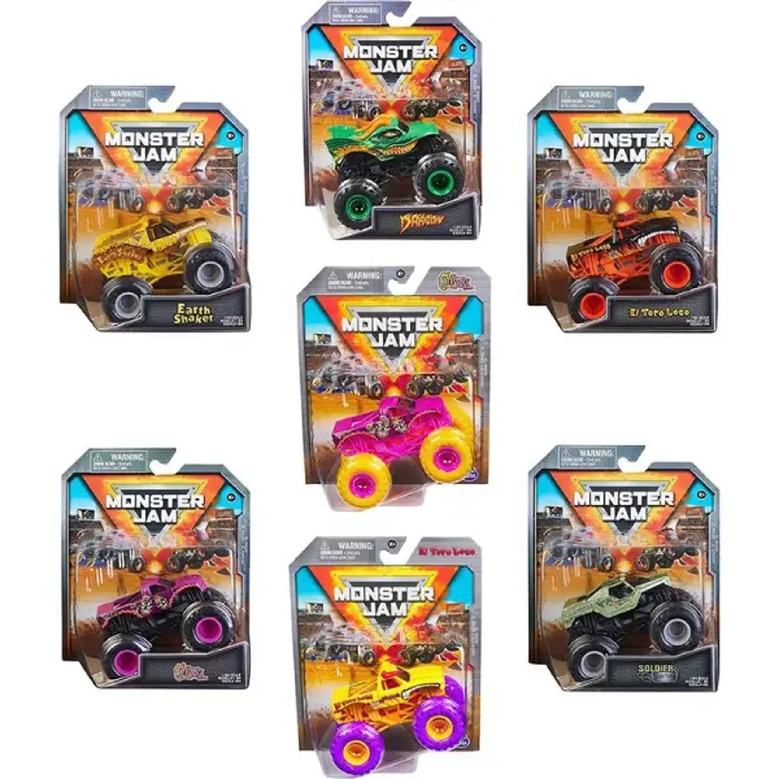 Mașinuță de colecție Monster Jam True Metal, scară 1:64, 6 modele