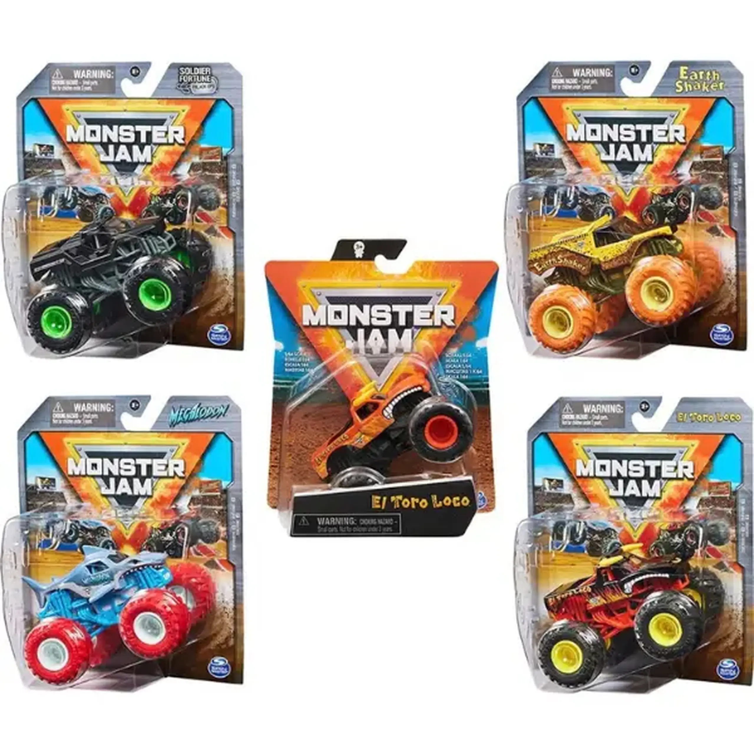 Mașinuță de colecție Monster Jam True Metal, scară 1:64, 6 modele