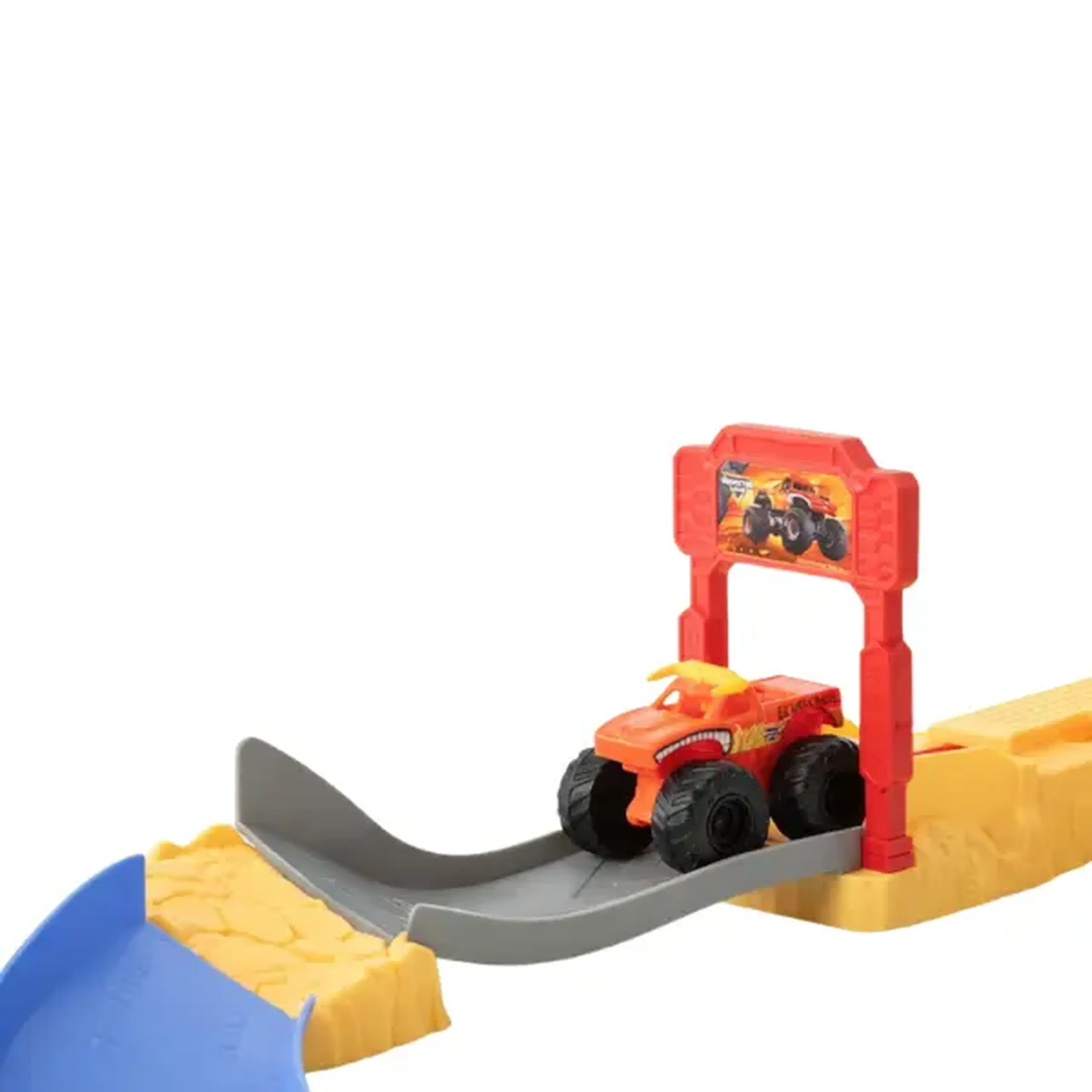 Set de joacă Monster Jam „Super Jump” cu mașinuță, 1:72