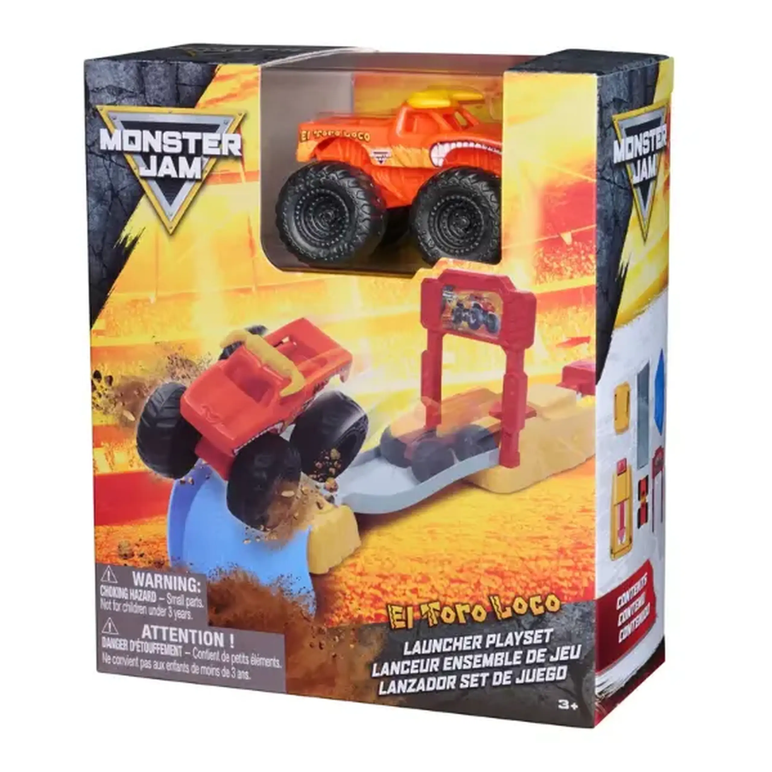 Set de joacă Monster Jam „Super Jump” cu mașinuță, 1:72