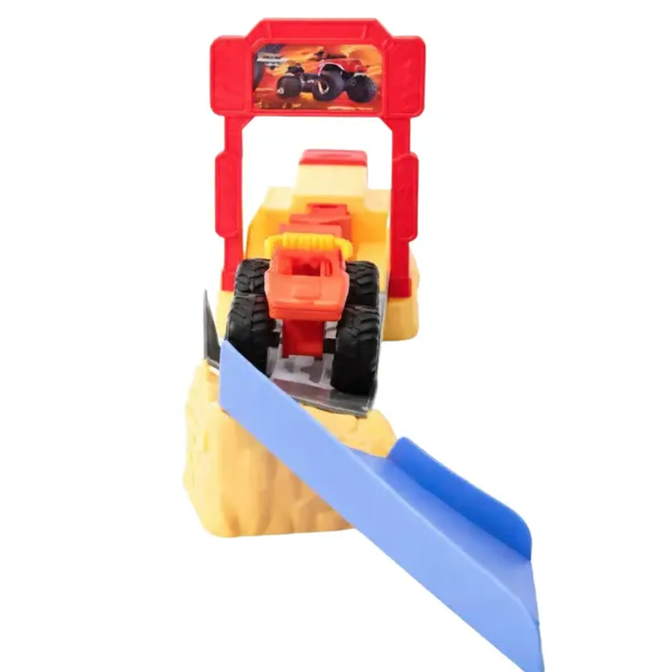 Set de joacă Monster Jam „Super Jump” cu mașinuță, 1:72