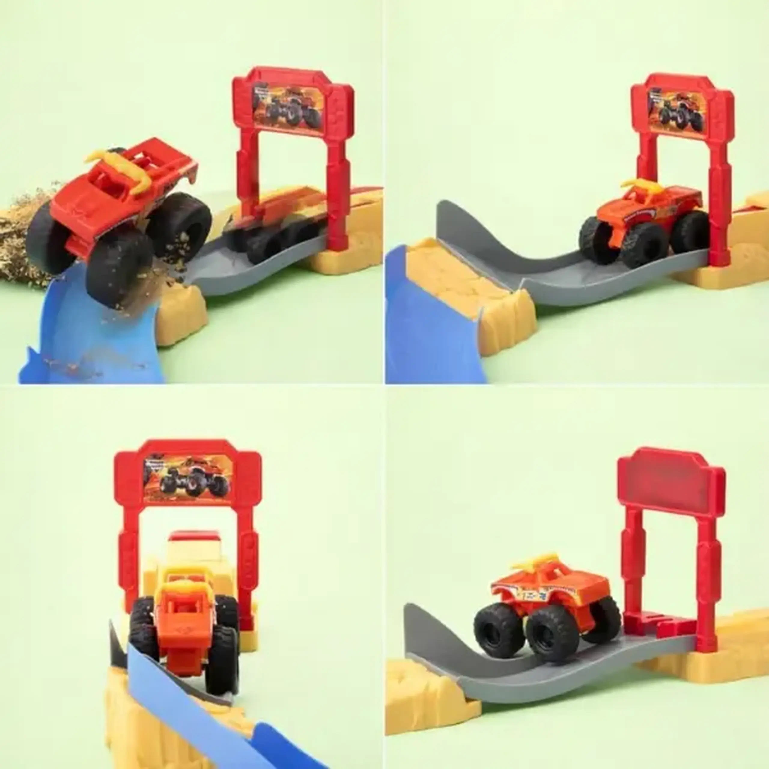 Set de joacă Monster Jam „Super Jump” cu mașinuță, 1:72