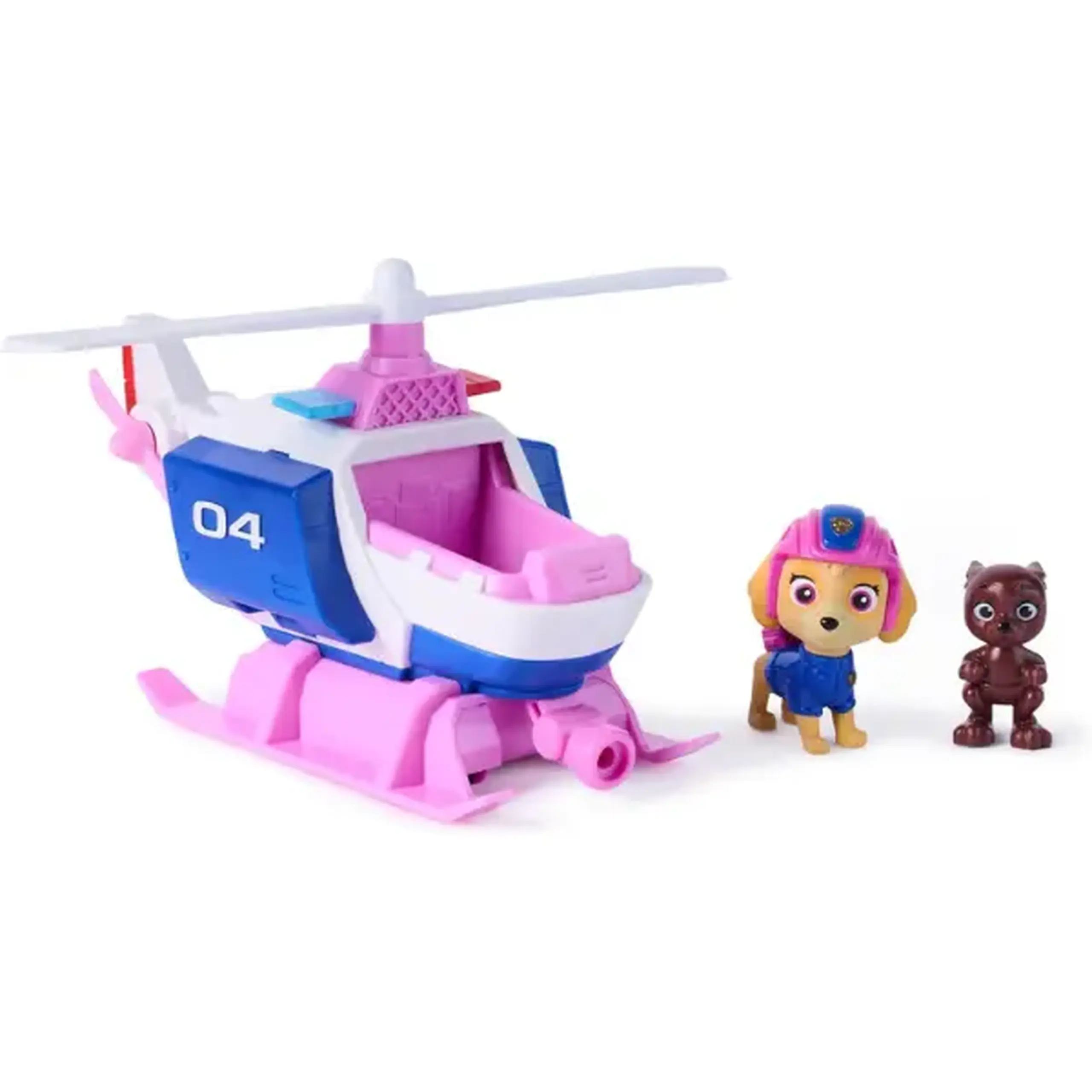 Set de joacă „Patrula Cățelușilor: Căutare și salvare” Skye cu elicopter și 2 figurine