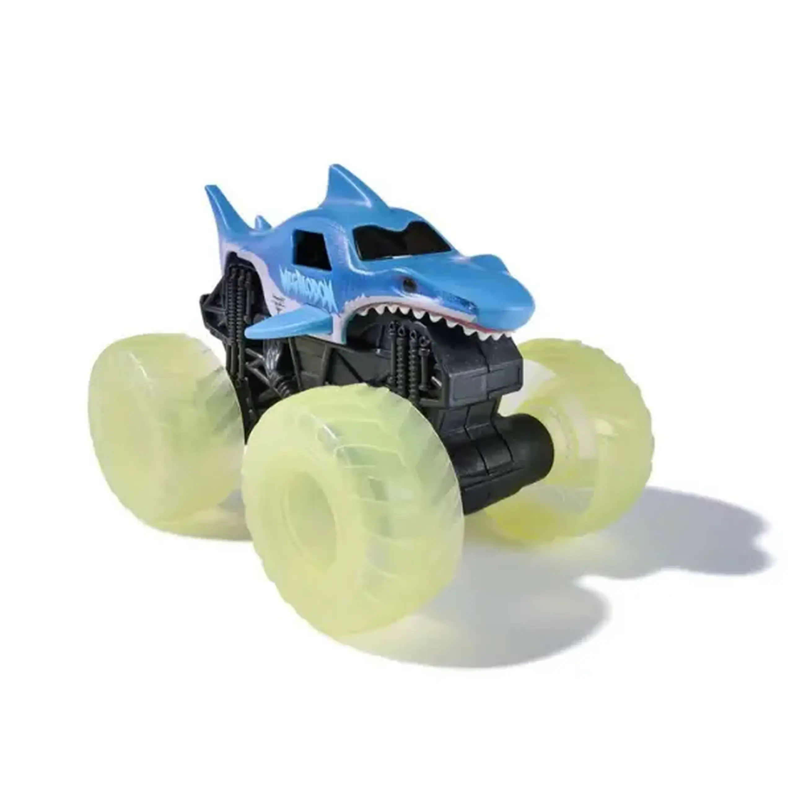 1:43 Set mașinuțe metalice Monster Jam Grave Digger și Megalodon cu efecte luminoase