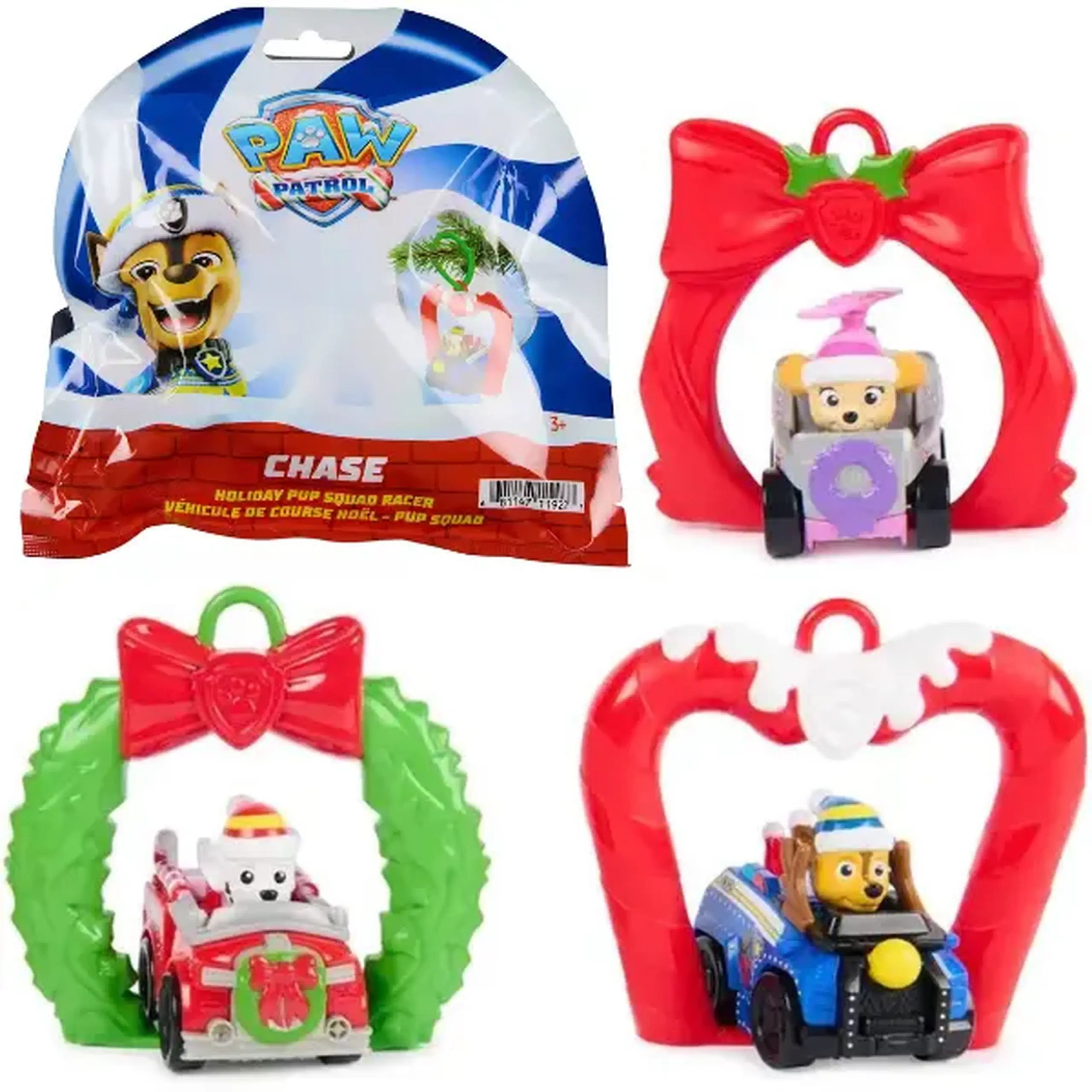 Set de joacă „Patrula Cățelușilor: Seria de Crăciun” cu mașinuță și figurină, 3 modele