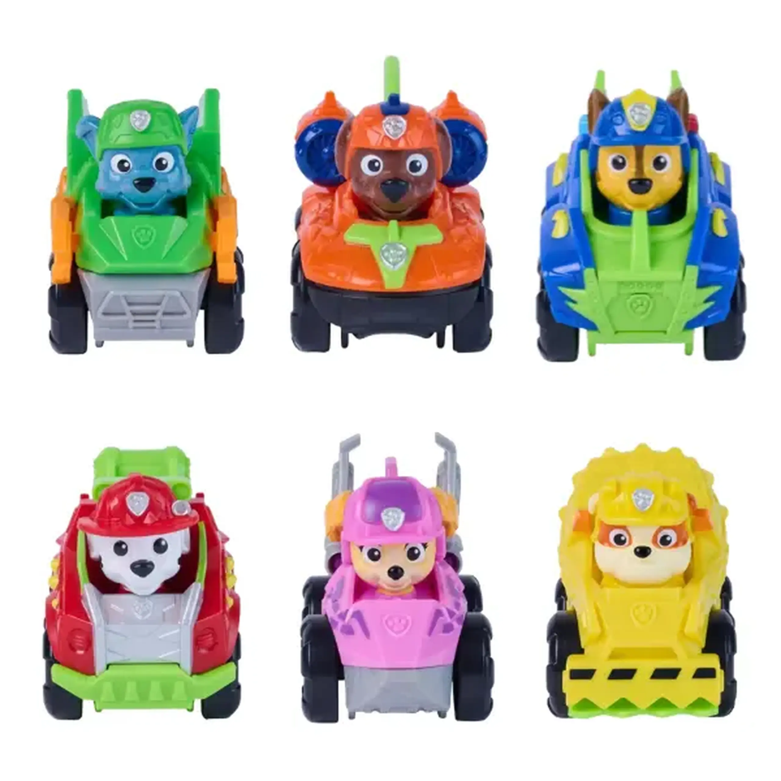 Mini mașinuță cu figurină „Filmul Dino”, seria Patrula Cățelușilor, 6 modele
