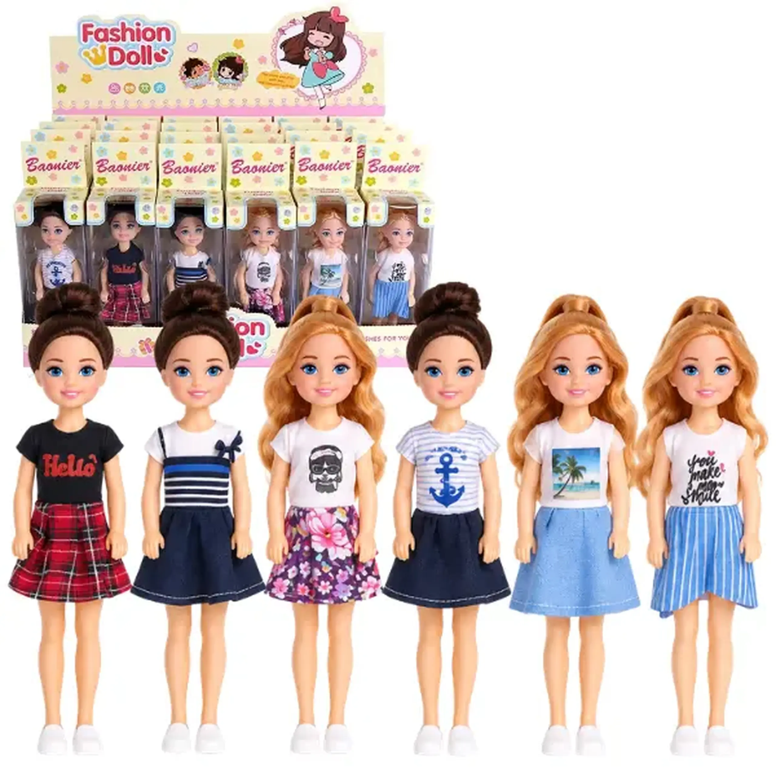 Păpușă fashion, 15 cm, 6 modele