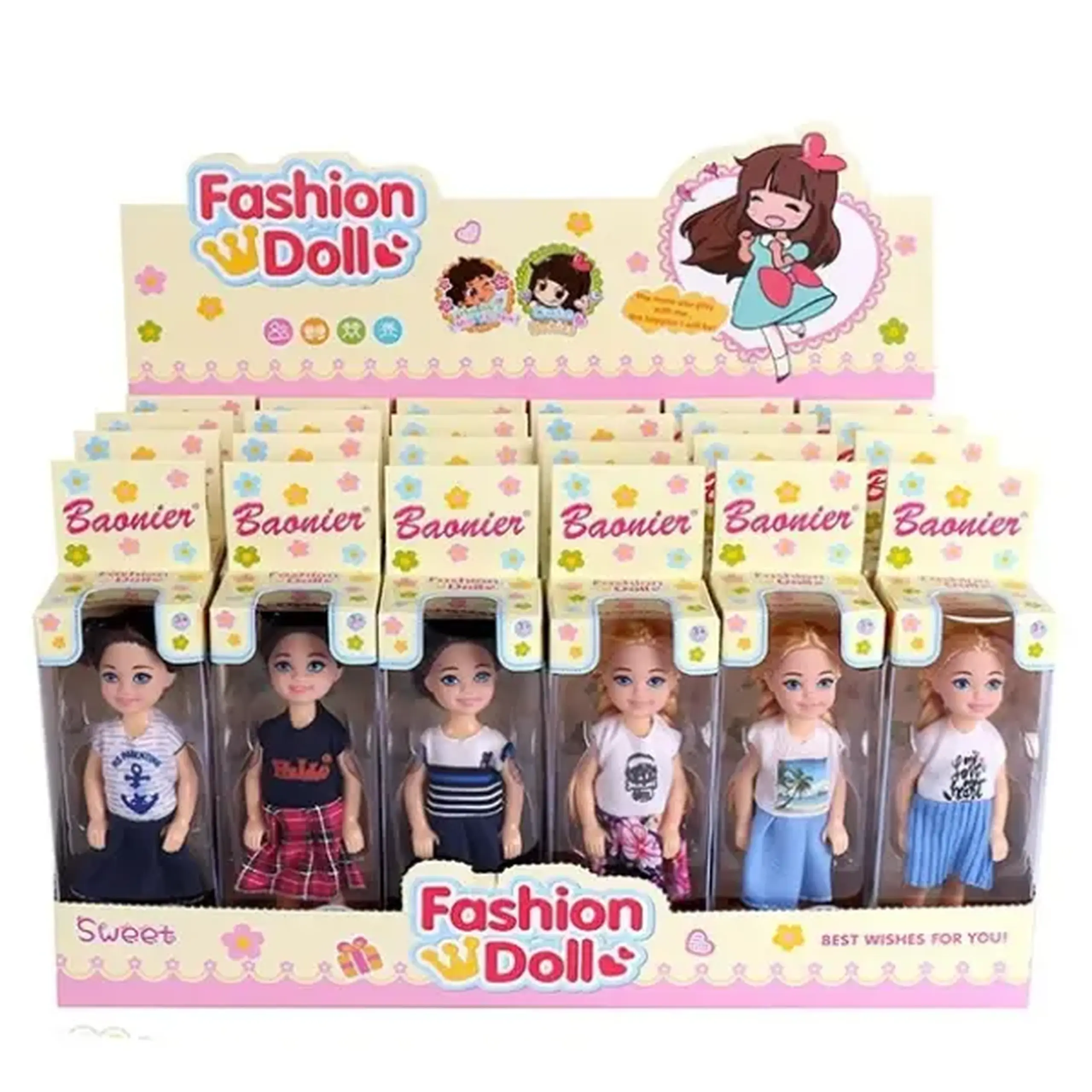 Păpușă fashion, 15 cm, 6 modele