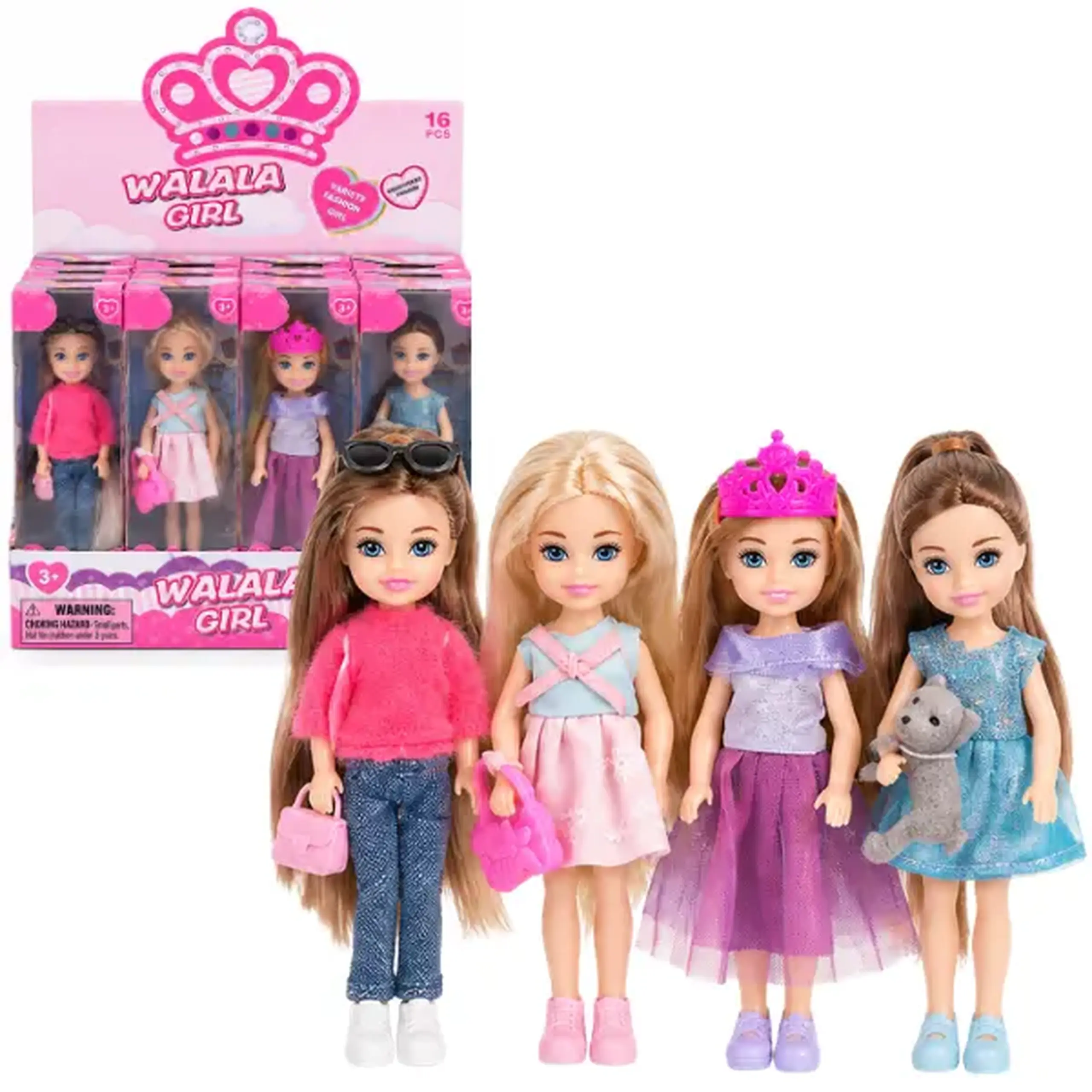 Păpușă cu accesoriu, 14 cm, 4 modele