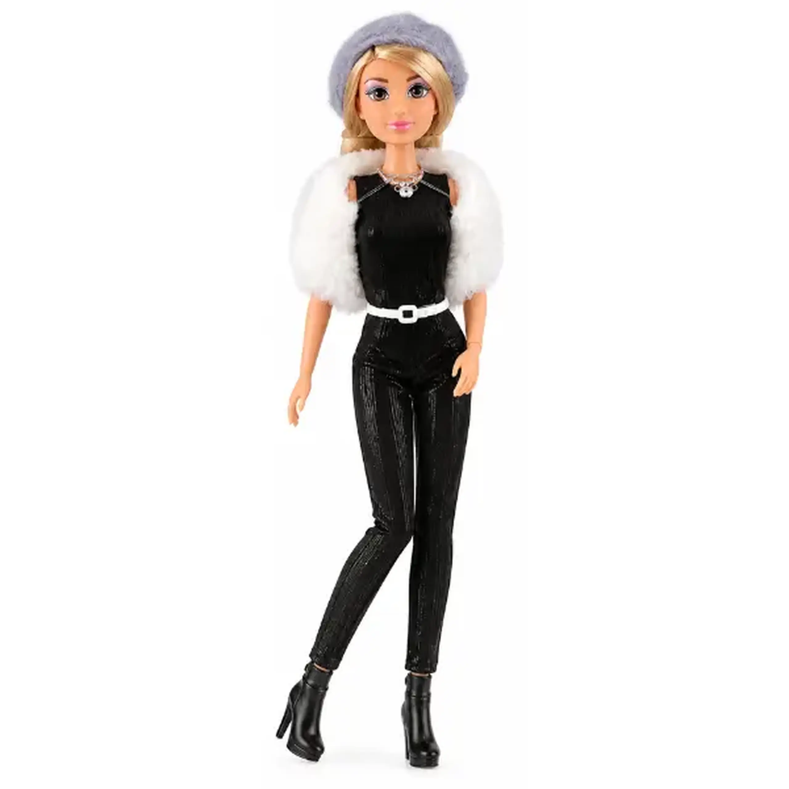 Păpușă fashion în ținută de iarnă, 29 cm