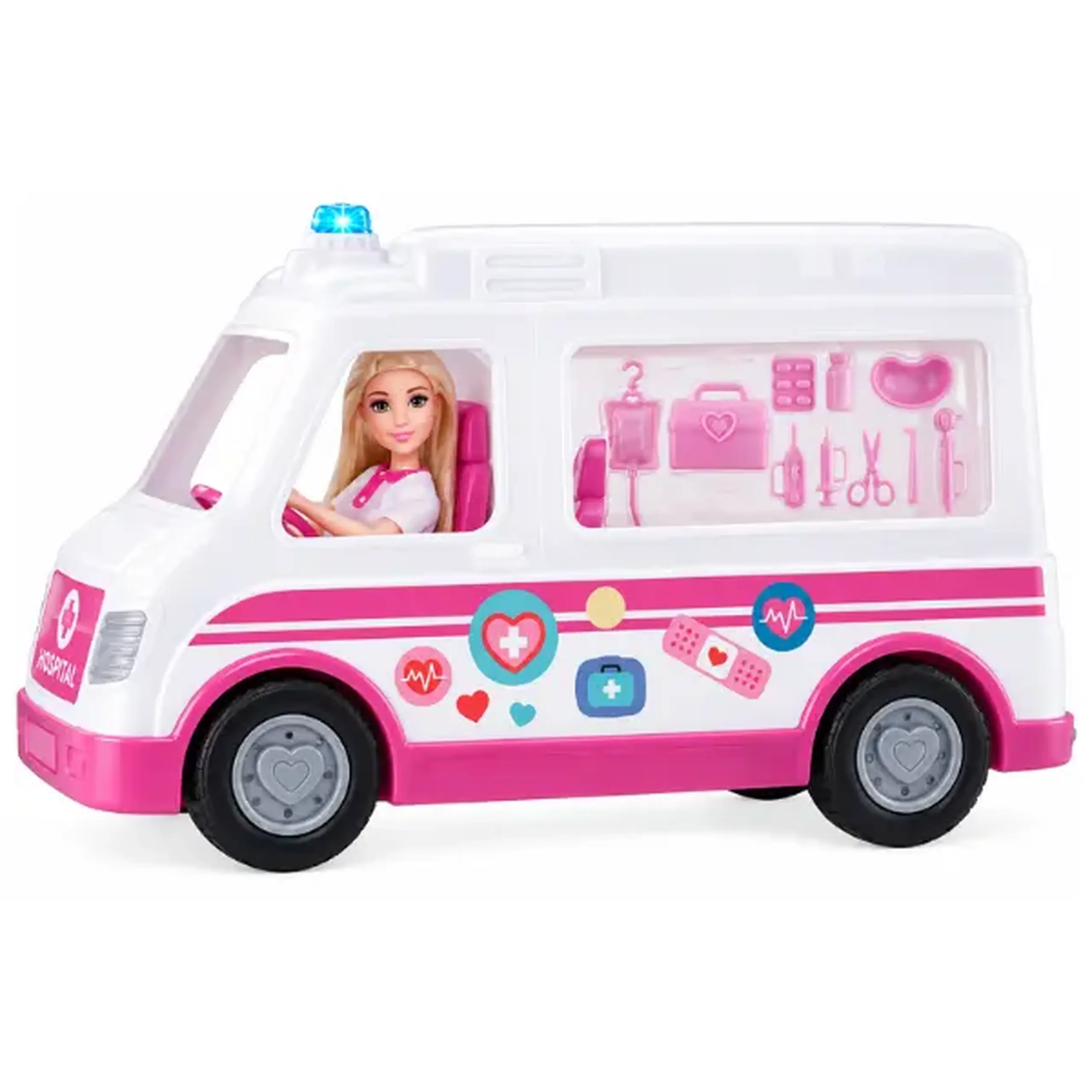 Set de joacă „Ambulanță” cu păpușă, lumini și sunete