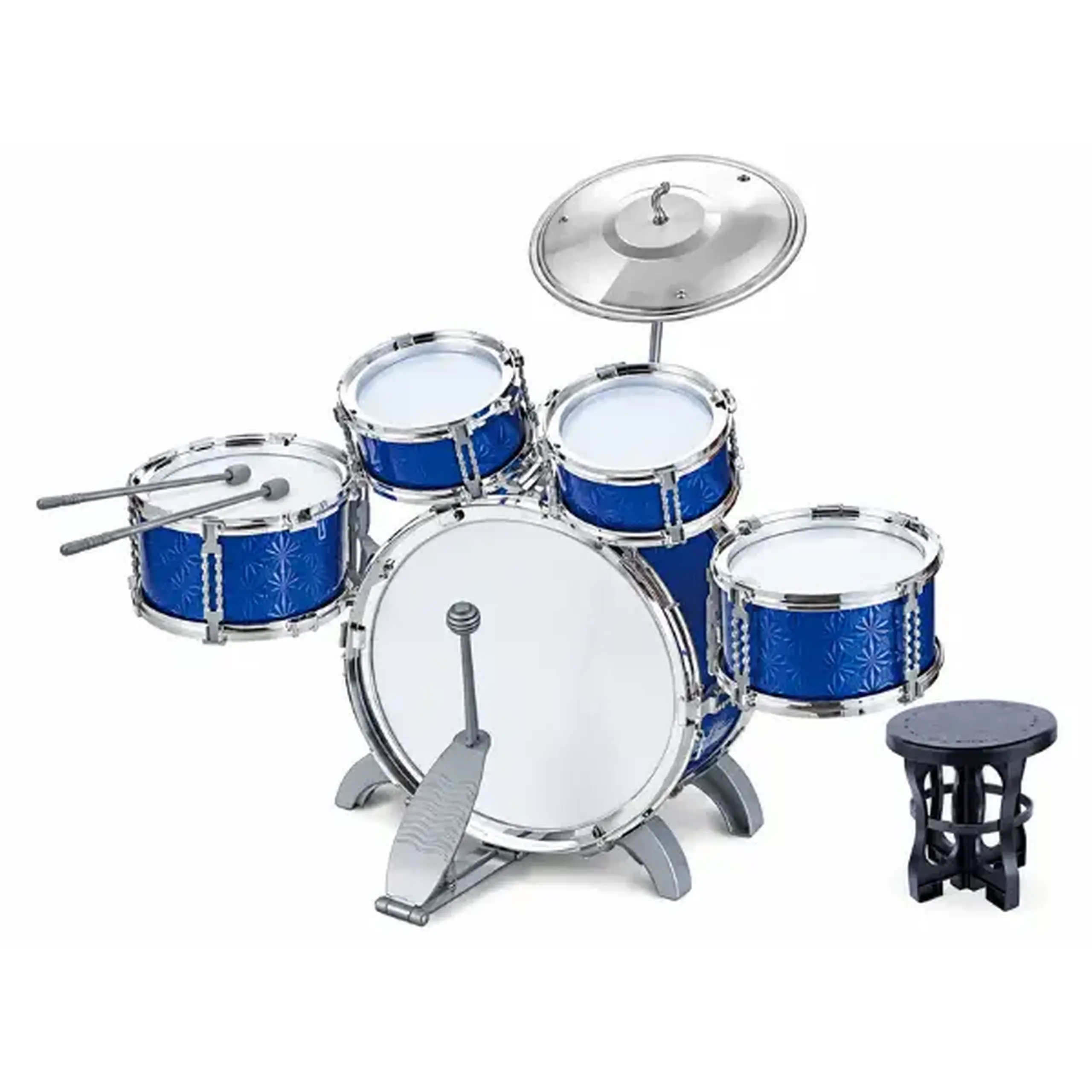 Set de tobe pentru copii Jazz Drums cu scăunel, 64 cm