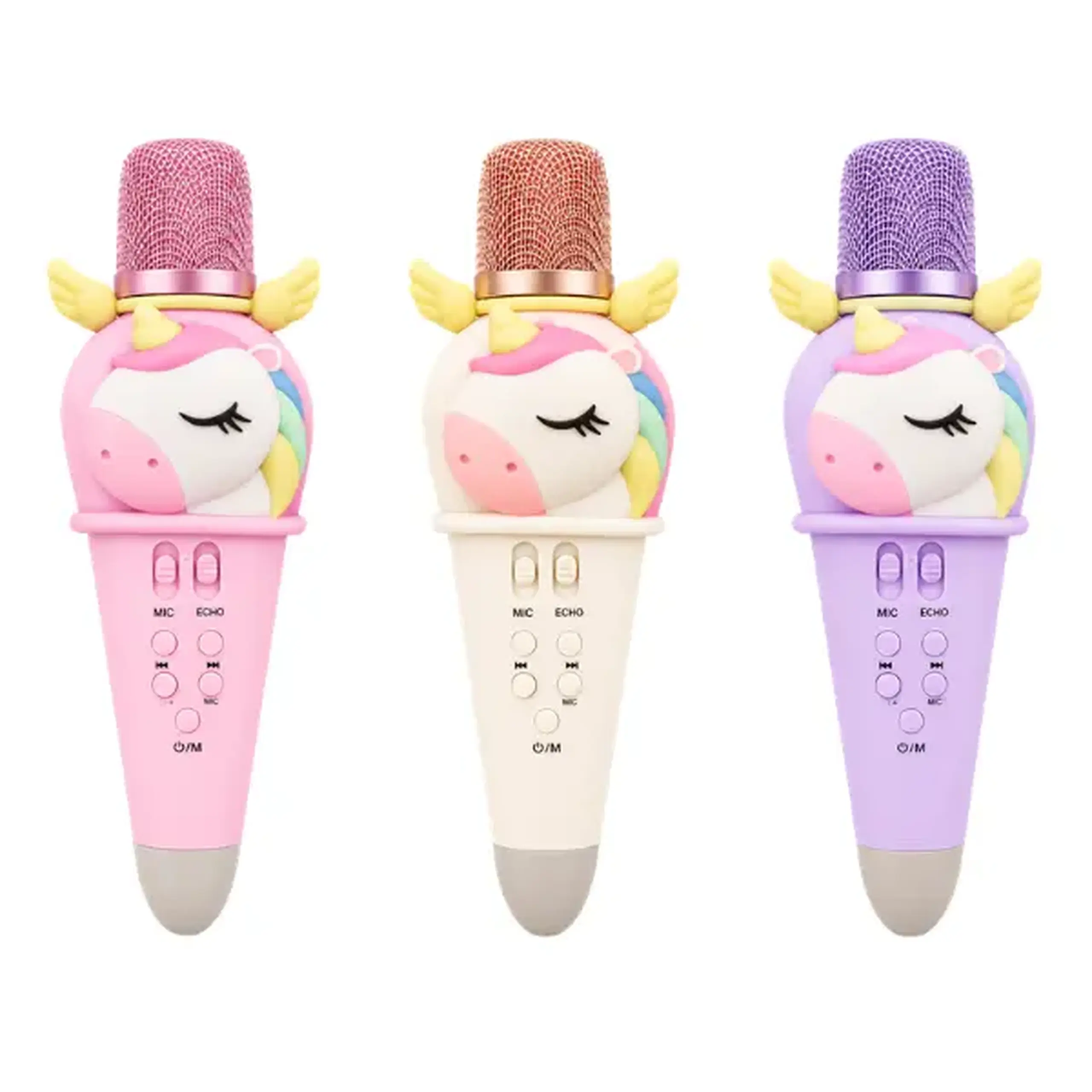 Microfon karaoke pentru copii „Unicorn”, 21 cm, 3 culori