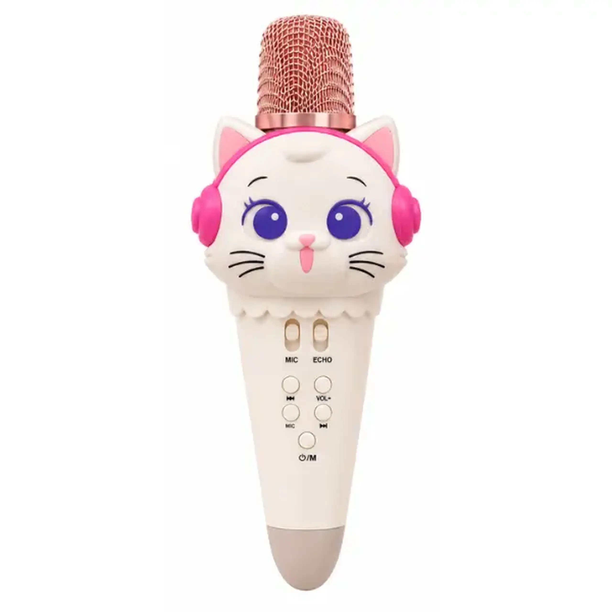 Microfon karaoke pentru copii „Pisicuță”, 21 cm, 3 culori