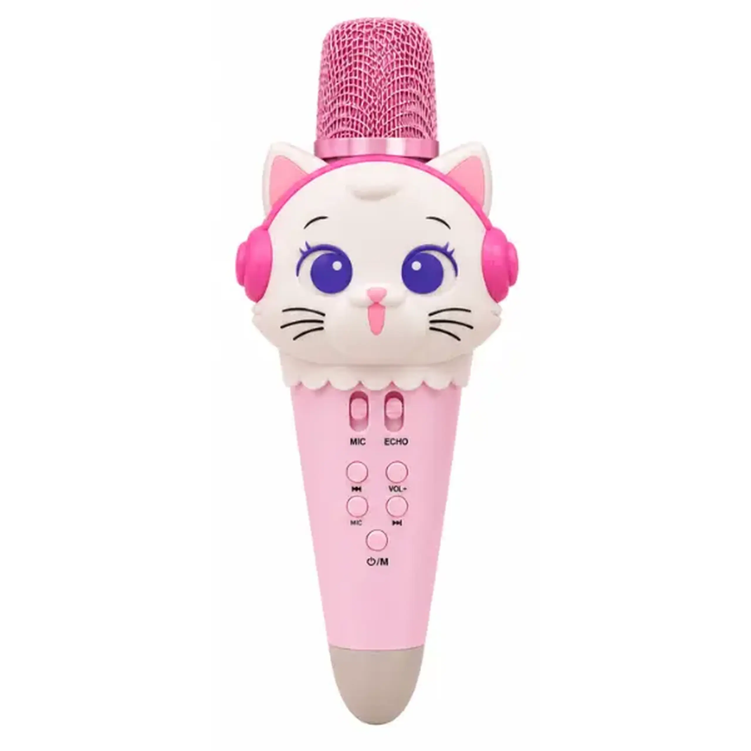 Microfon karaoke pentru copii „Pisicuță”, 21 cm, 3 culori