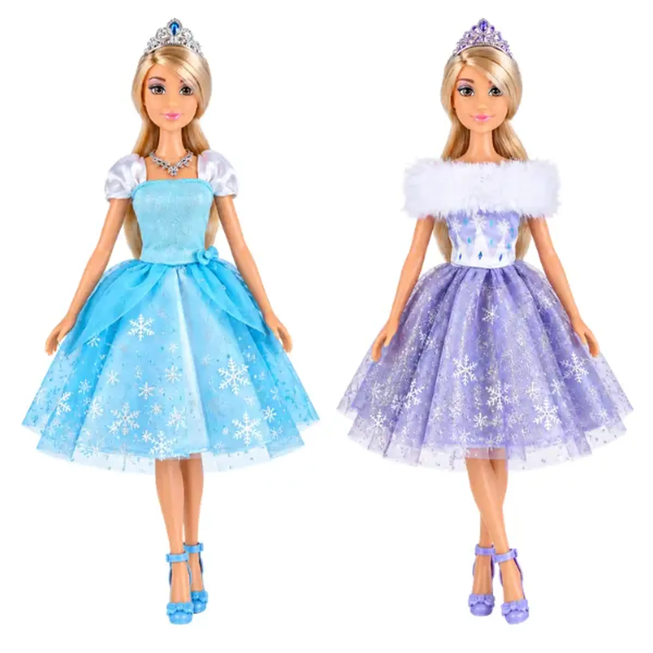 Păpușă „Prințesa Iernii” în rochie elegantă cu tiară, 29 cm, 2 modele