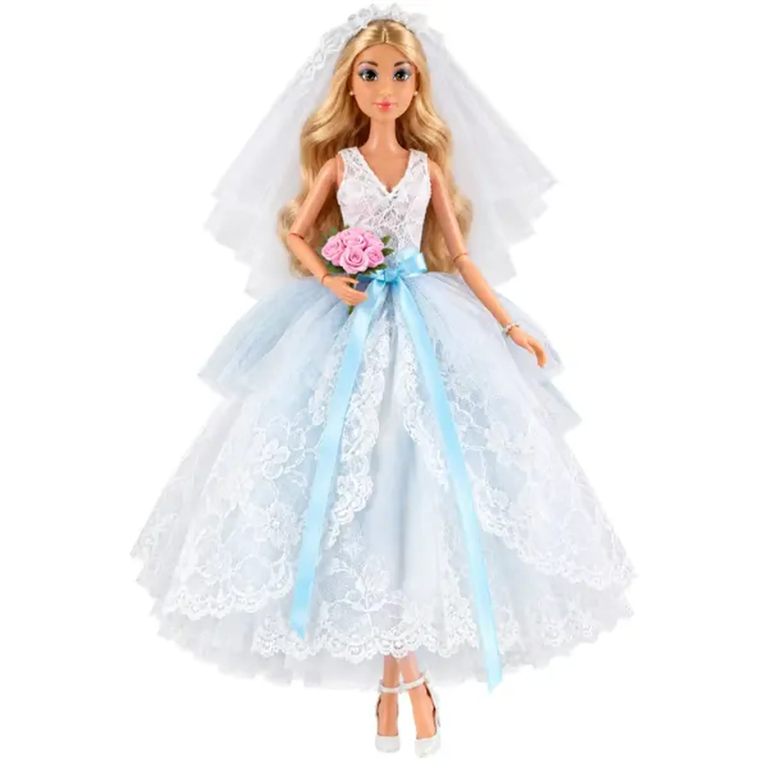 Păpușă mireasă „Colecția de Nuntă” în rochie de mireasă cu accesorii, 29 cm