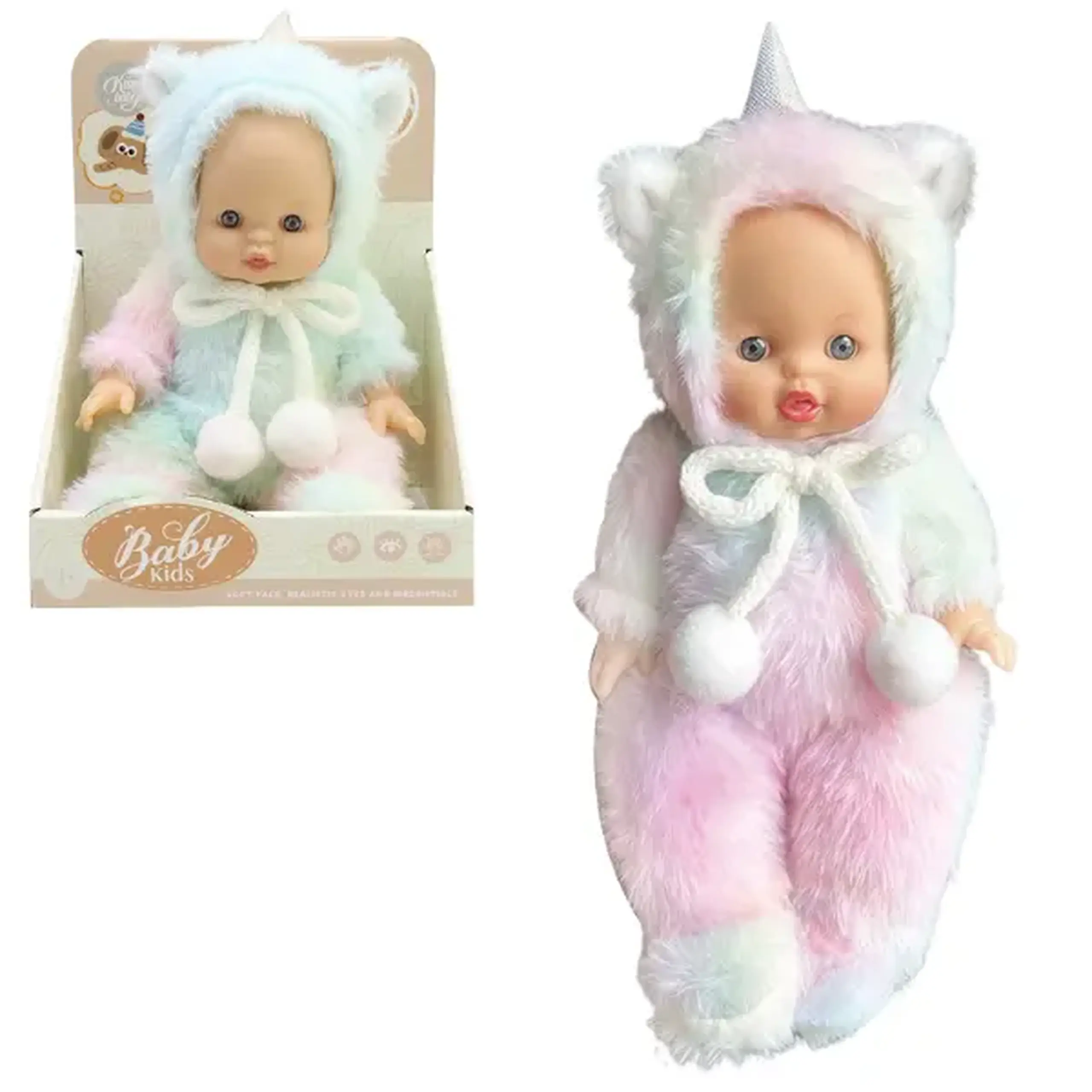 Bebeluș în costum de unicorn, 22 cm