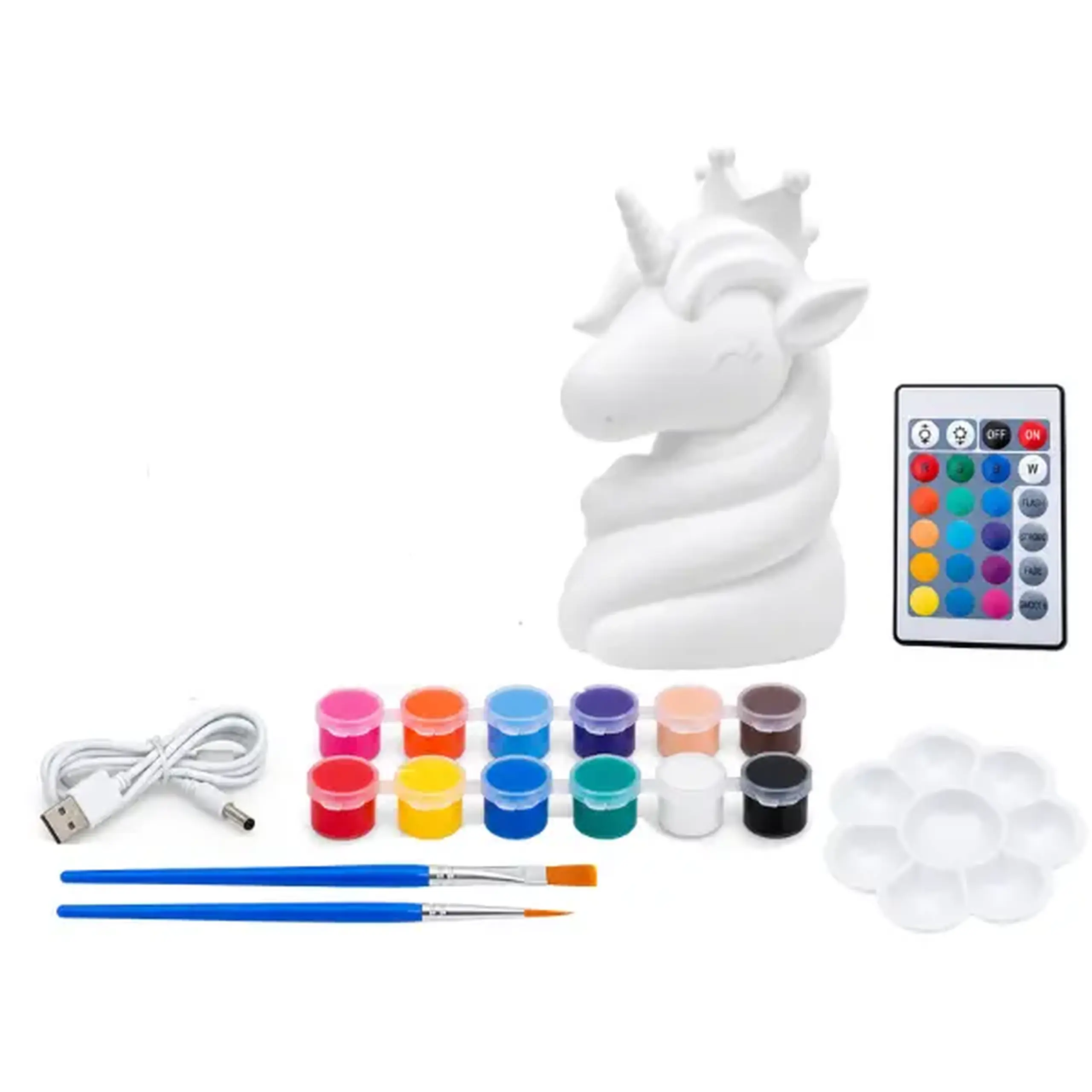 DIY Lampă „Unicorn” pentru pictat, cu telecomandă
