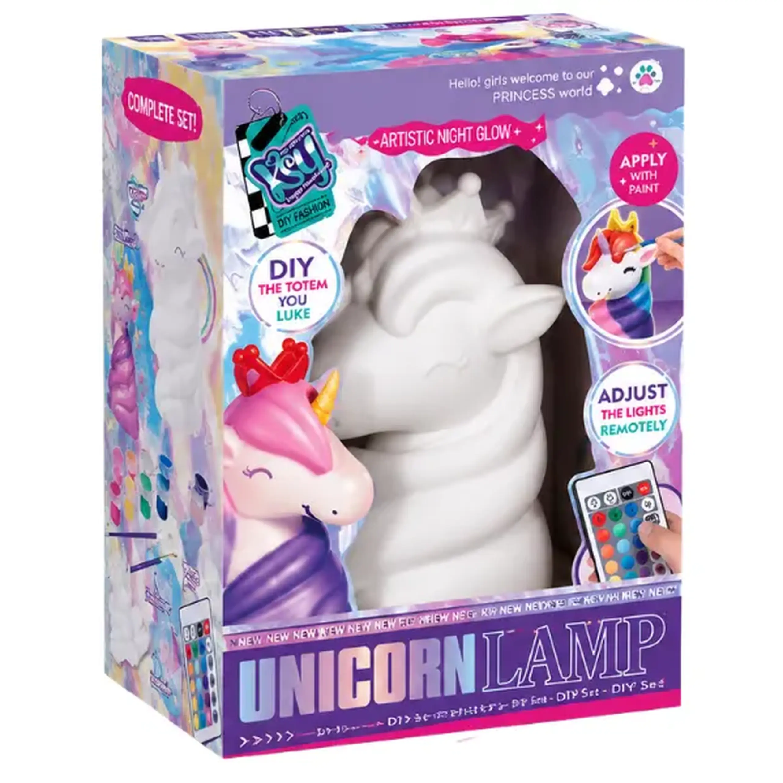 DIY Lampă „Unicorn” pentru pictat, cu telecomandă