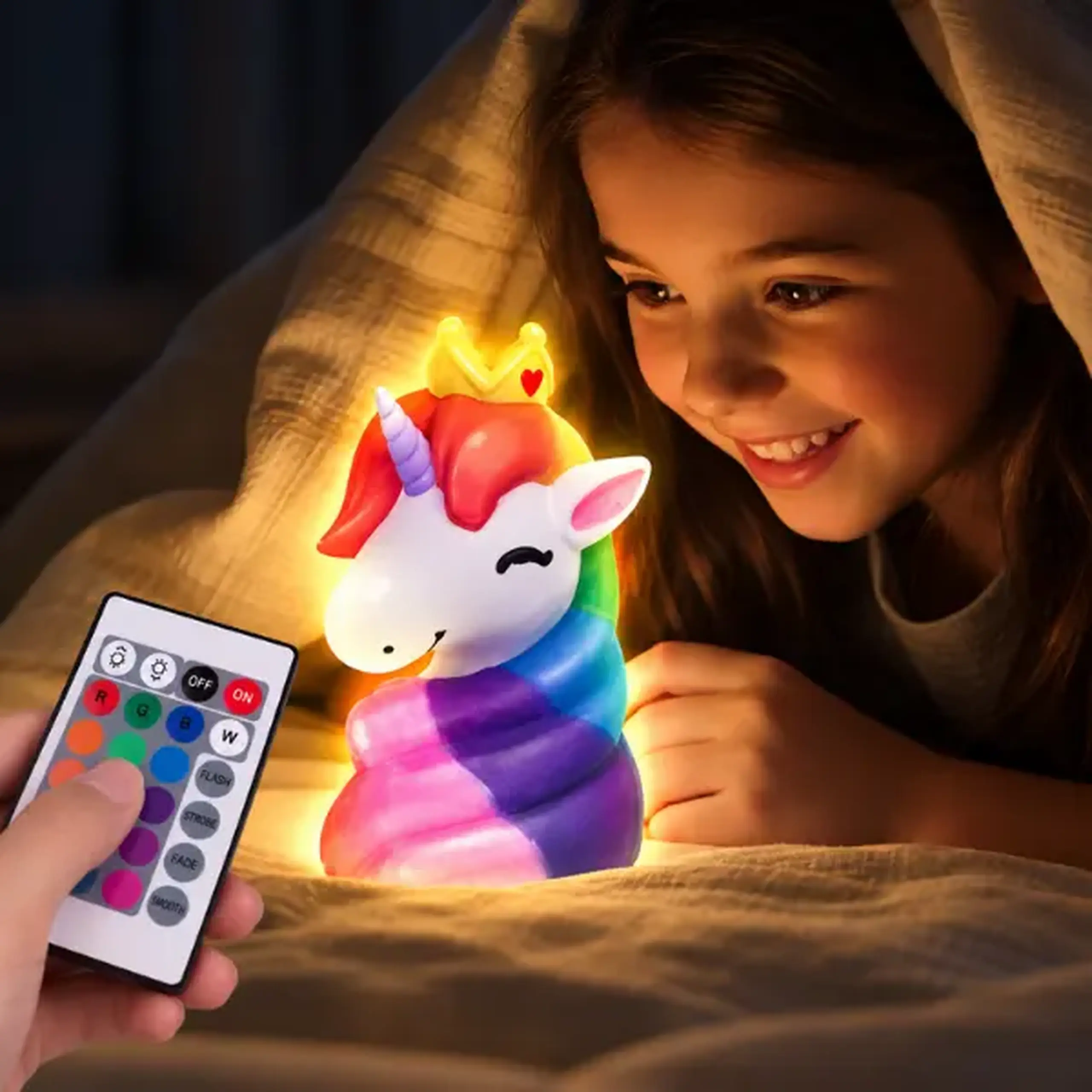 DIY Lampă „Unicorn” pentru pictat, cu telecomandă