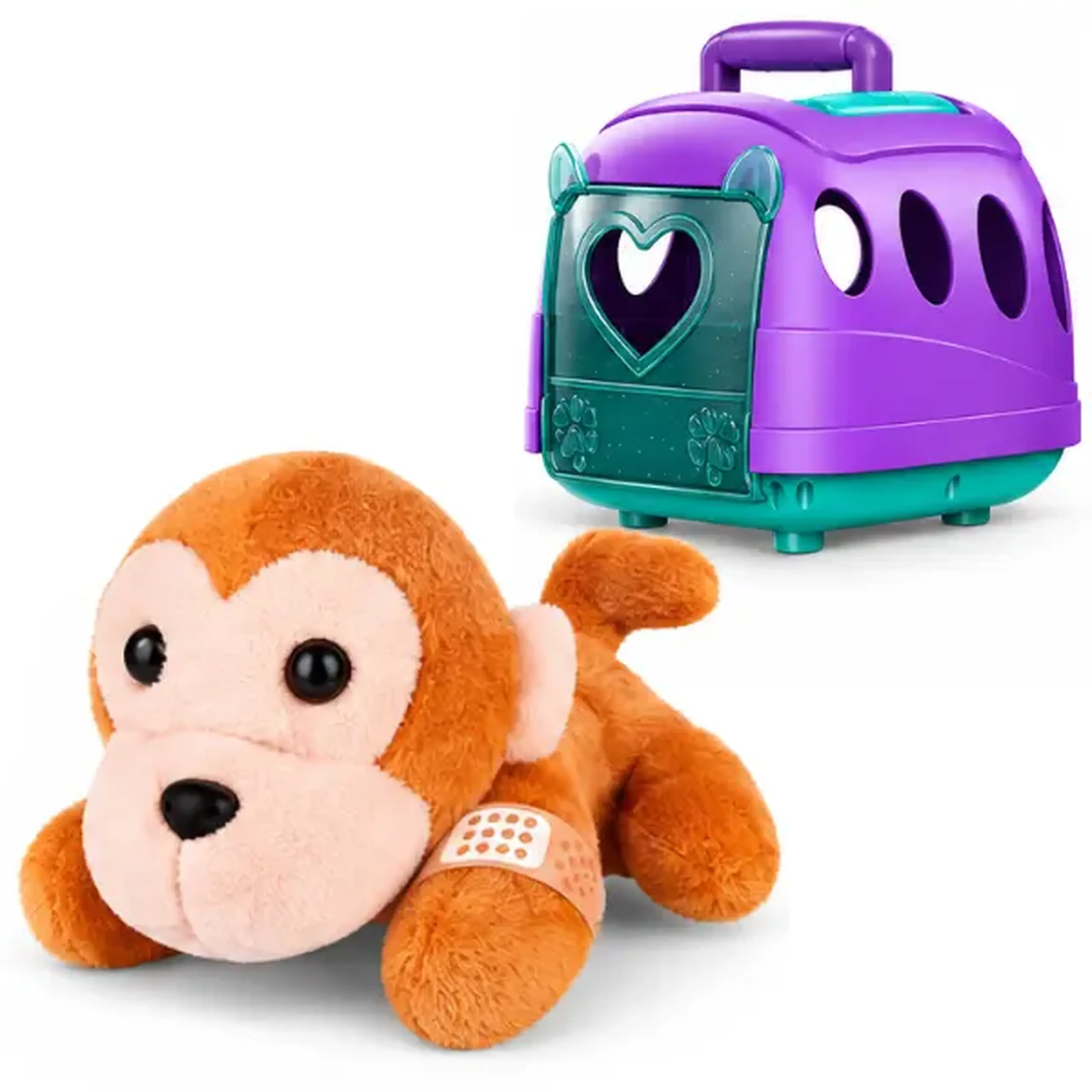 Set de joacă „Animăluț de pluș în cușcă de transport” cu accesorii medicale, 4 modele