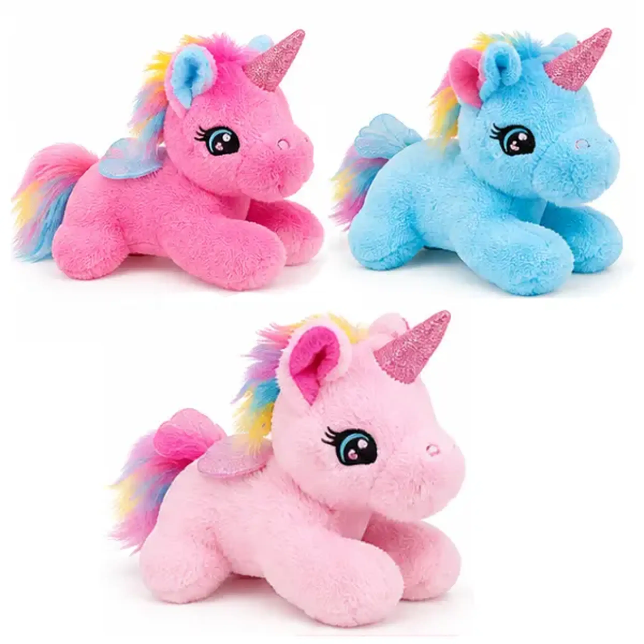 Set de joacă „Unicorn de pluș în cușcă de transport” cu accesorii, 3 modele